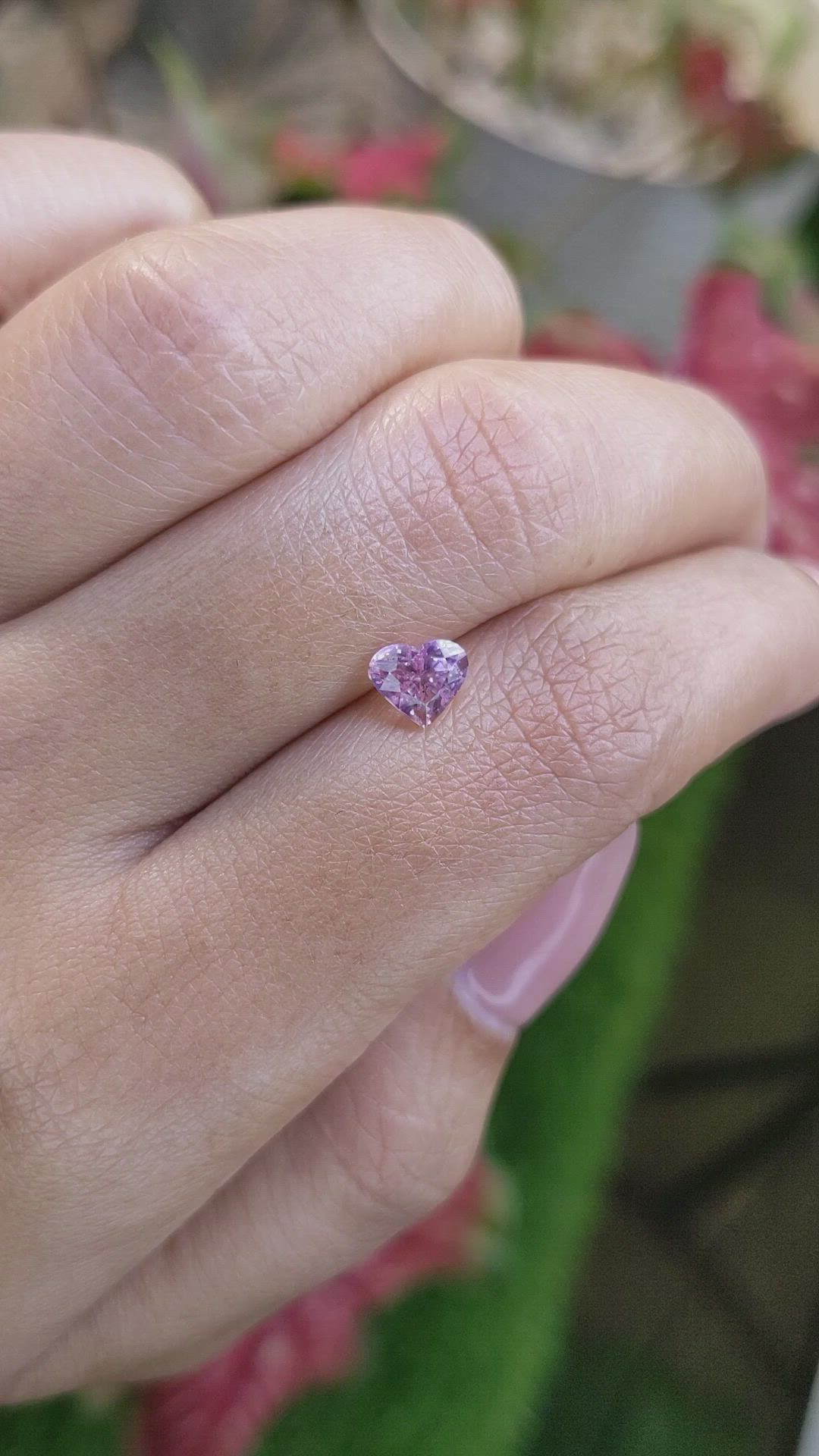 1.11 Ct. Purplish Pink Sapphire from Ceylon (Sri Lanka) Size Video