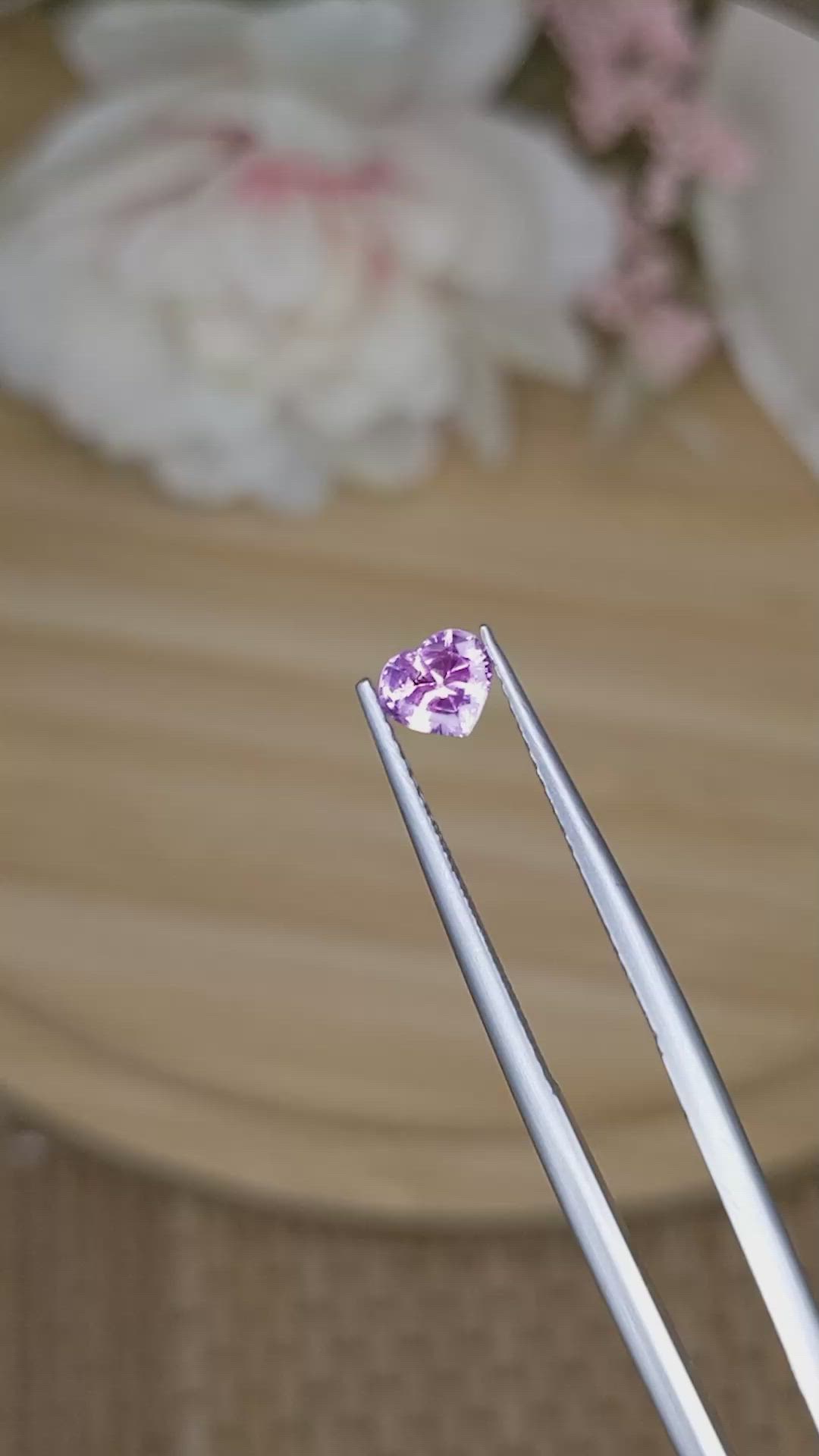 0.52 Ct. Purplish Pink Sapphire from Ceylon (Sri Lanka) Size Video