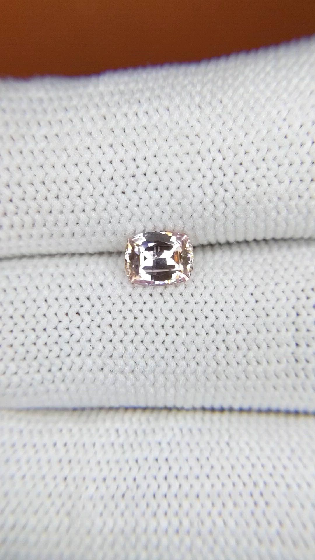 1.01 Ct. Peach Sapphire from Ceylon (Sri Lanka) Size Video