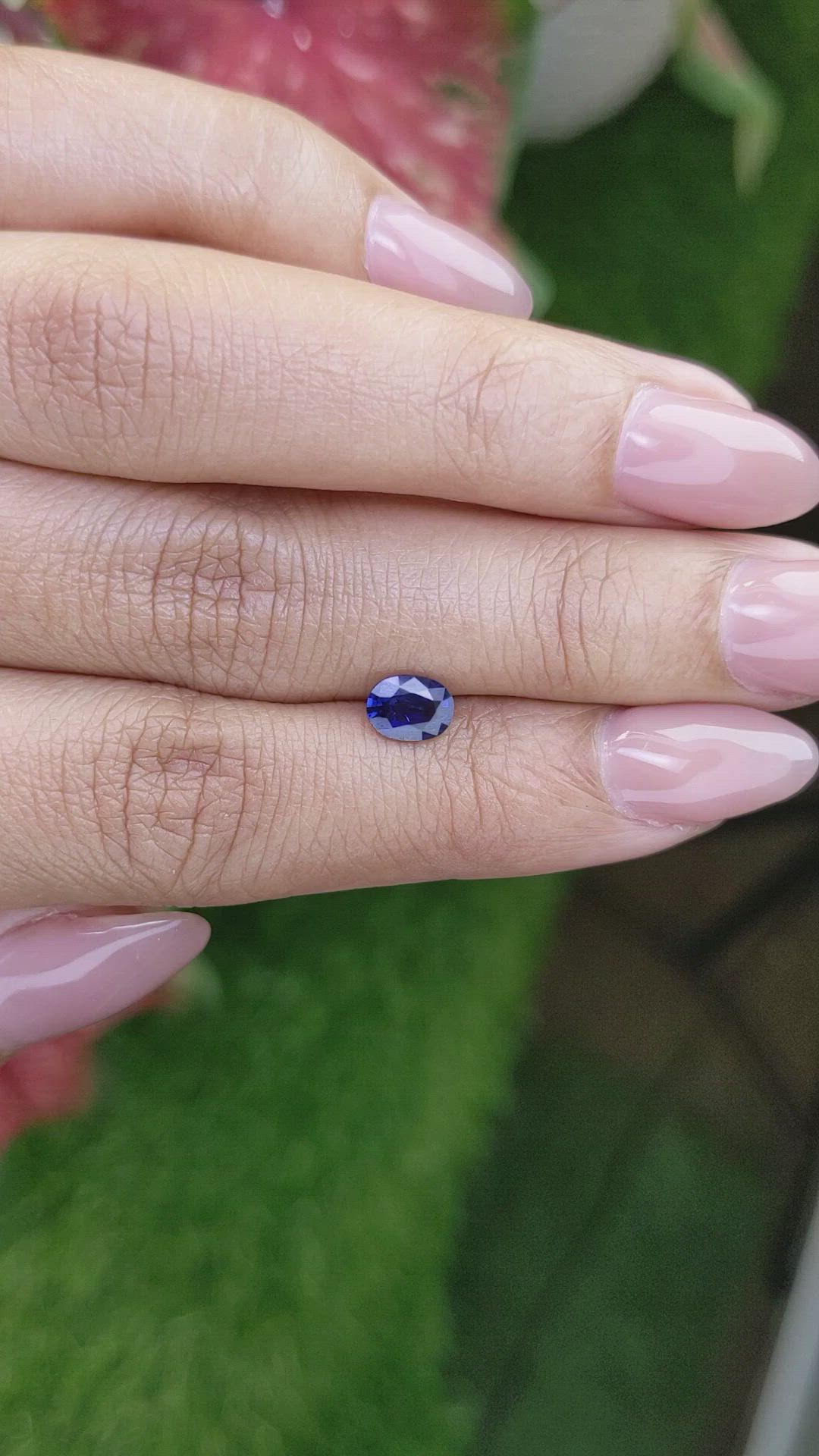0.72 Ct. Blue Sapphire from Ceylon (Sri Lanka) Size Video