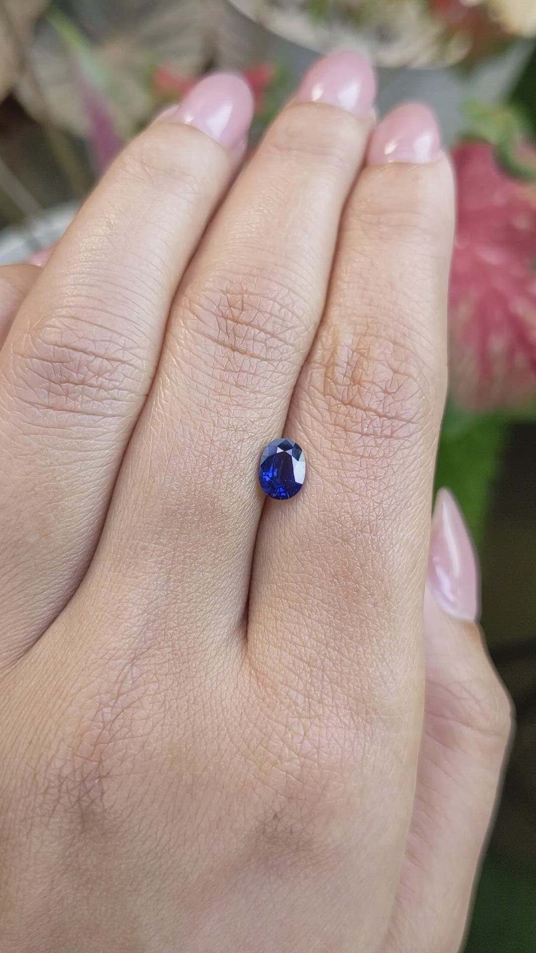 0.72 Ct. Blue Sapphire from Ceylon (Sri Lanka) Size Video