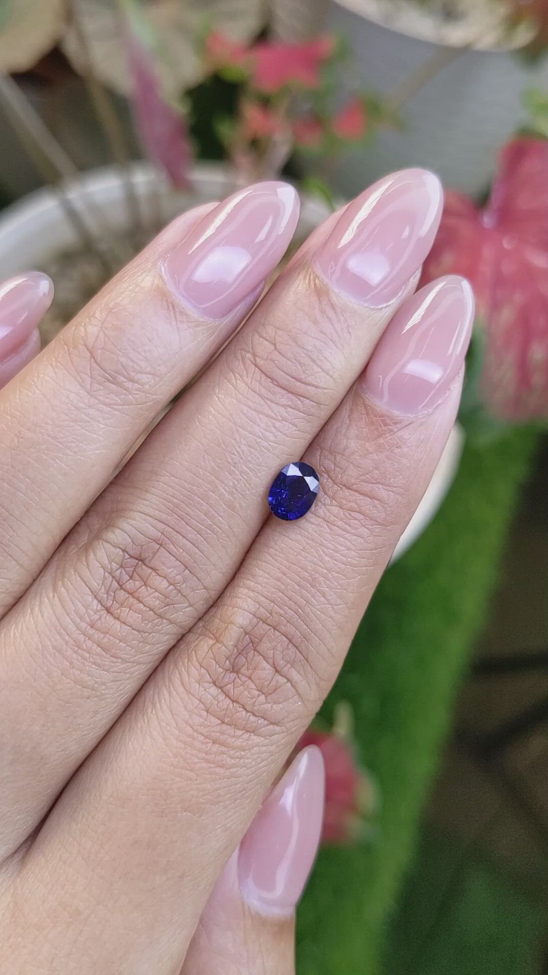 0.72 Ct. Blue Sapphire from Ceylon (Sri Lanka) Size Video