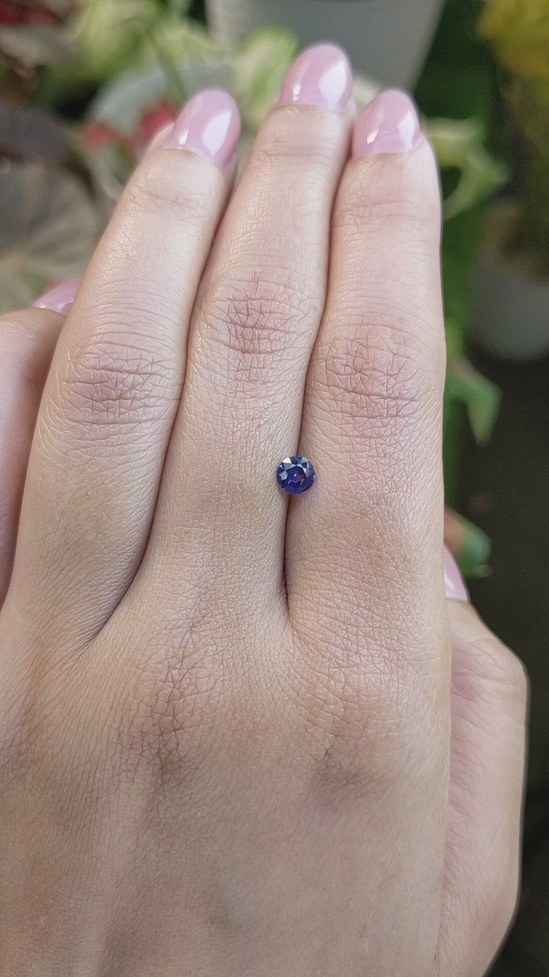 0.41 Ct. Blue Sapphire from Ceylon (Sri Lanka) Size Video