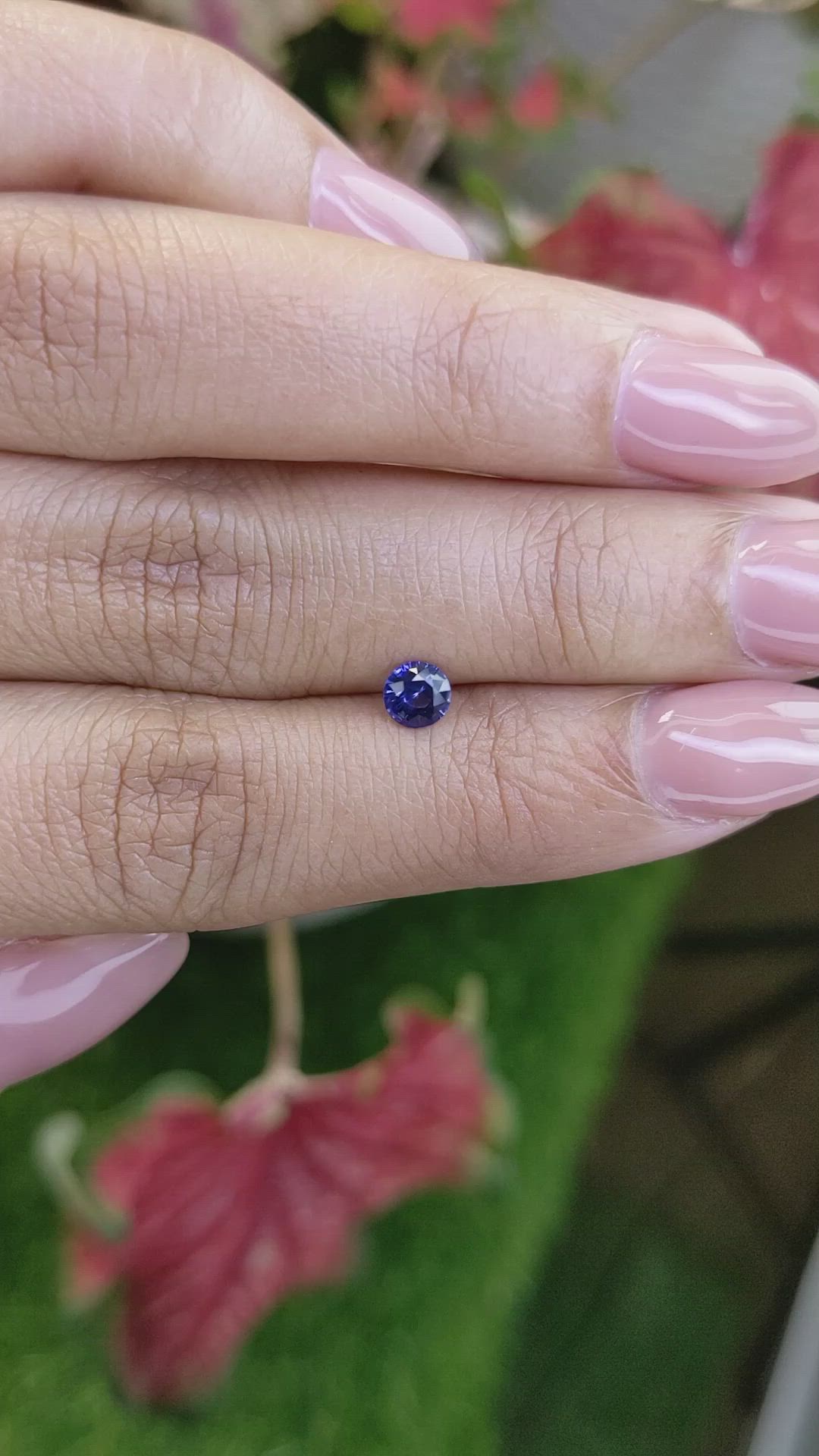 0.41 Ct. Blue Sapphire from Ceylon (Sri Lanka) Size Video
