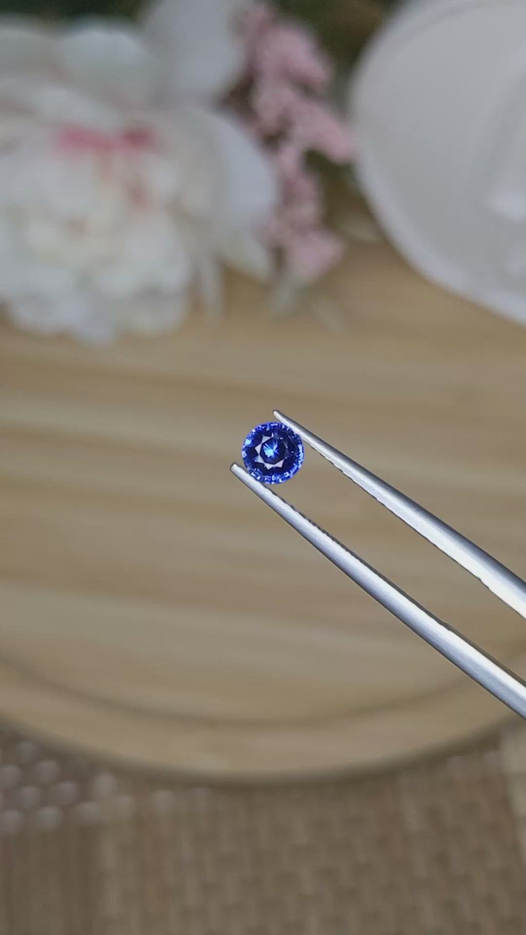 0.41 Ct. Blue Sapphire from Ceylon (Sri Lanka) Size Video