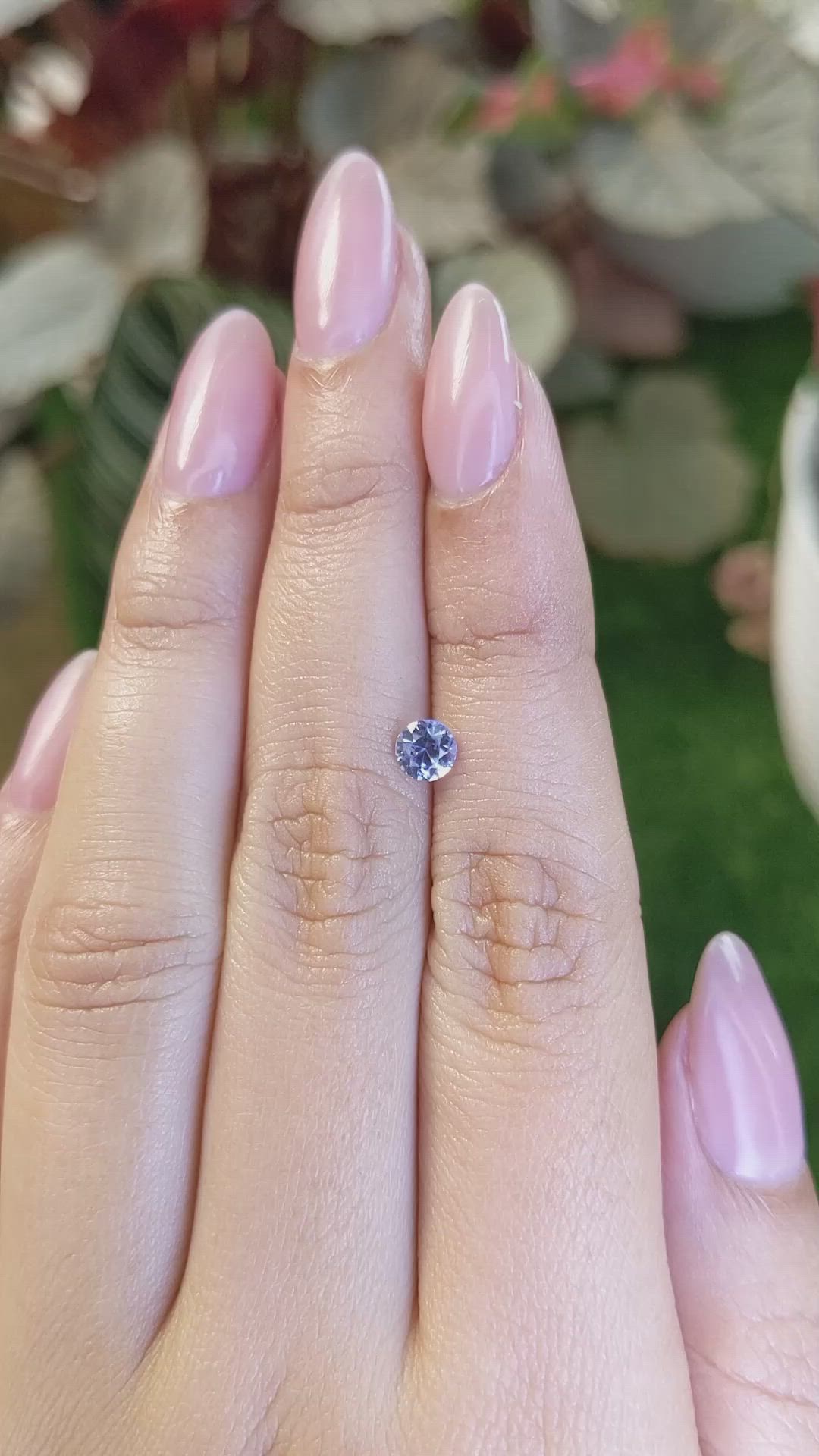 0.57 Ct. Blue Sapphire from Ceylon (Sri Lanka) Size Video
