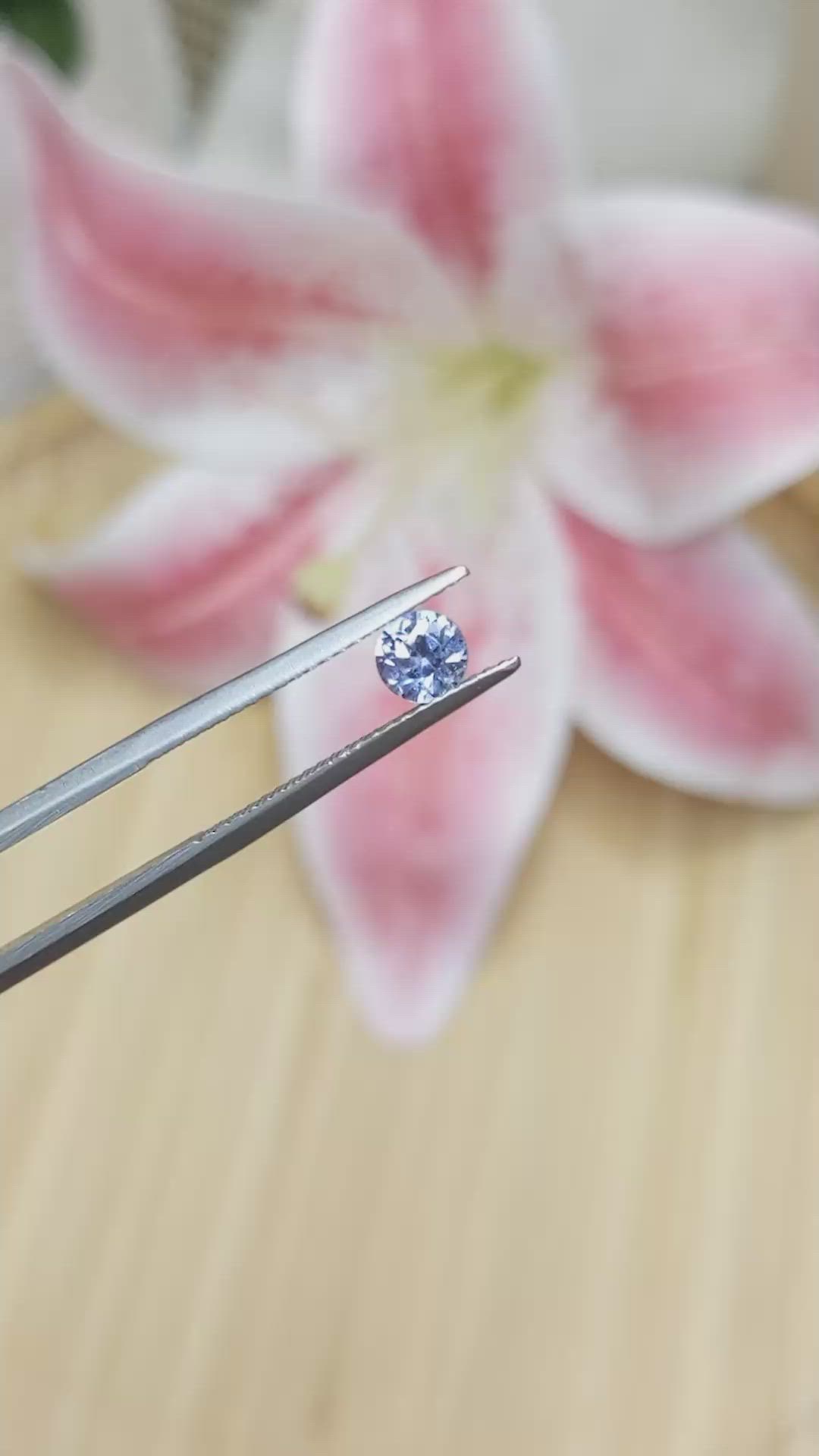 0.57 Ct. Blue Sapphire from Ceylon (Sri Lanka) Size Video