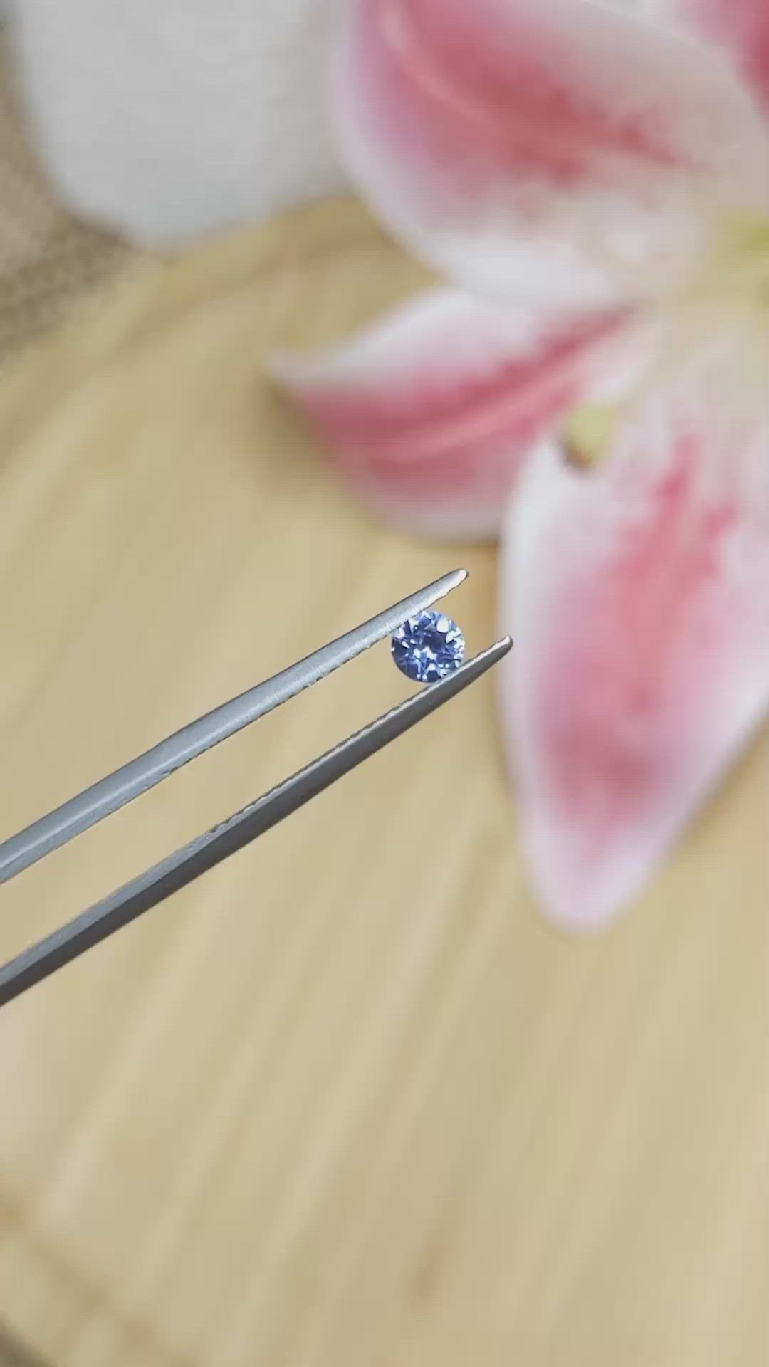 0.31 Ct. Blue Sapphire from Ceylon (Sri Lanka) Size Video