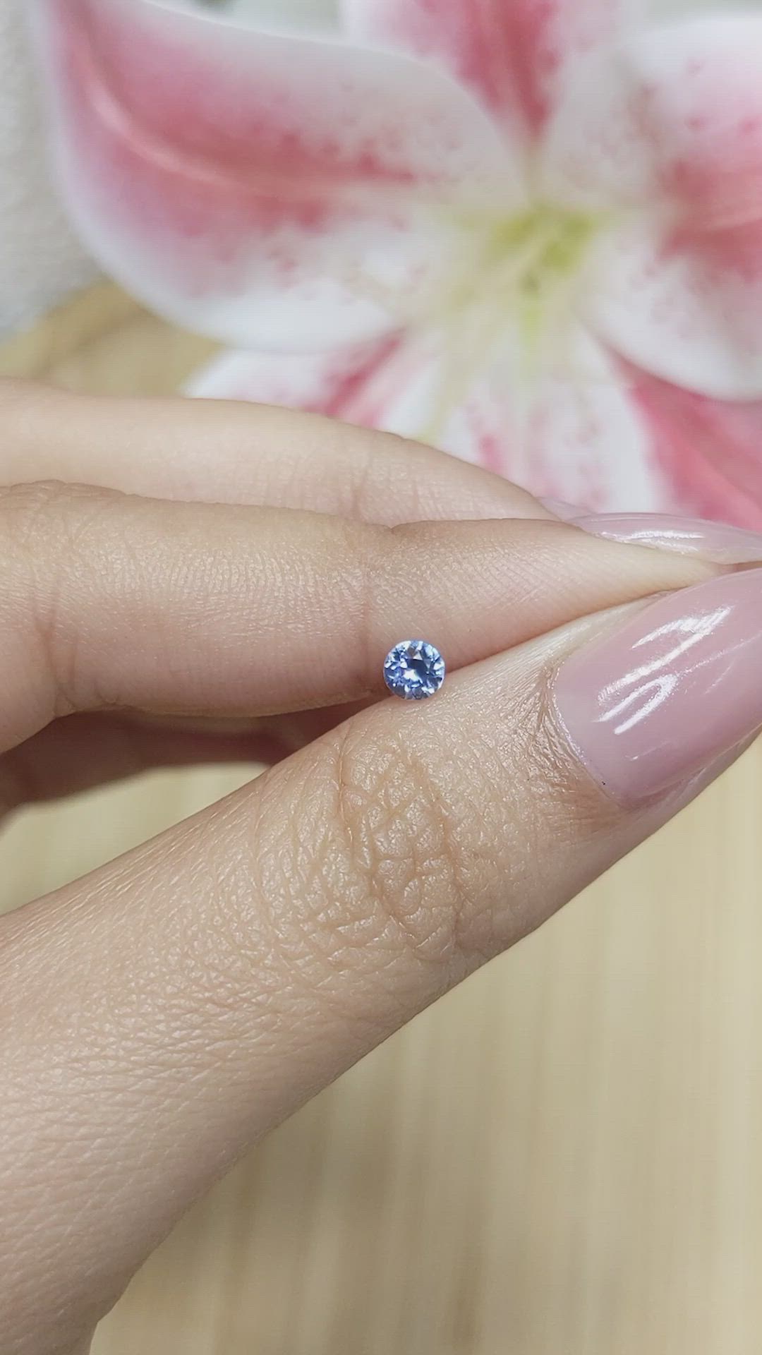 0.31 Ct. Blue Sapphire from Ceylon (Sri Lanka) Size Video
