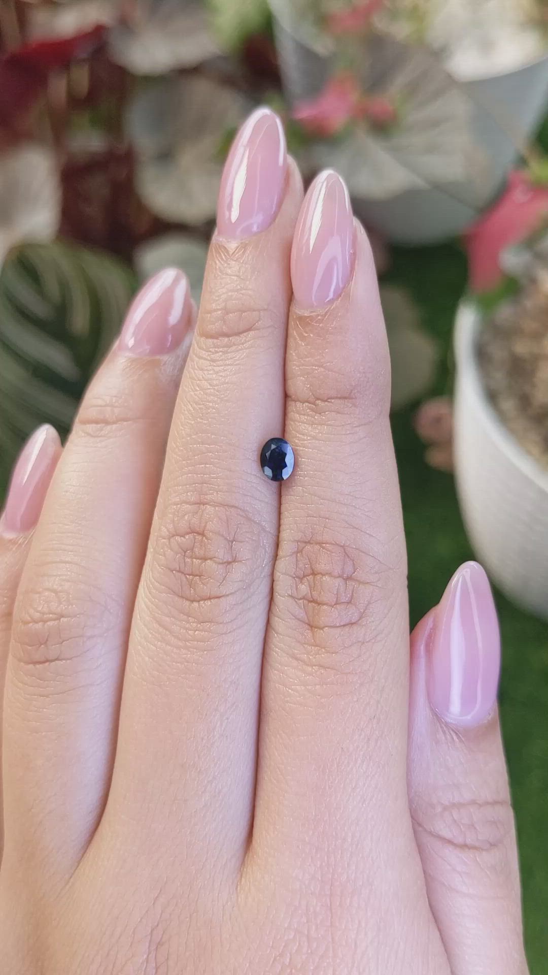 0.53 Ct. Blue Sapphire from Ceylon (Sri Lanka) Size Video