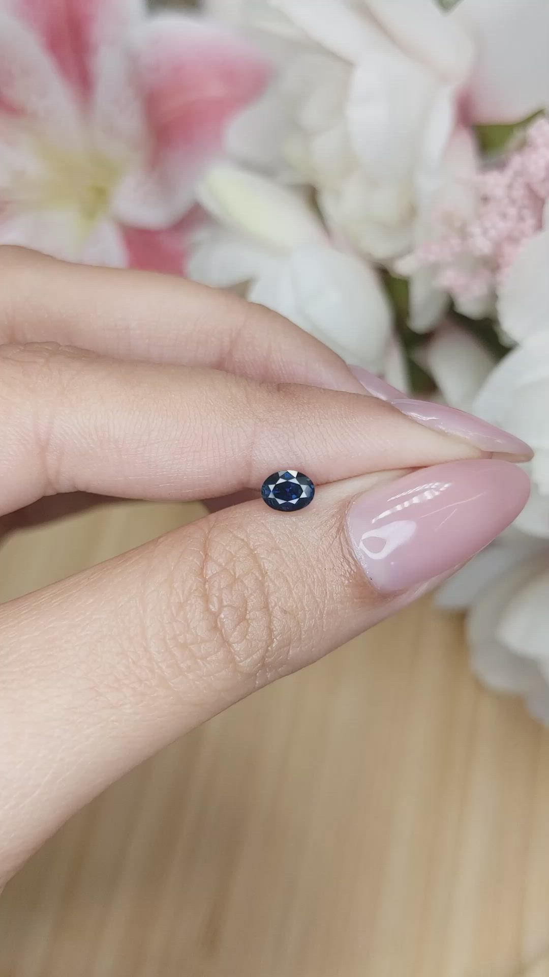 0.53 Ct. Blue Sapphire from Ceylon (Sri Lanka) Size Video