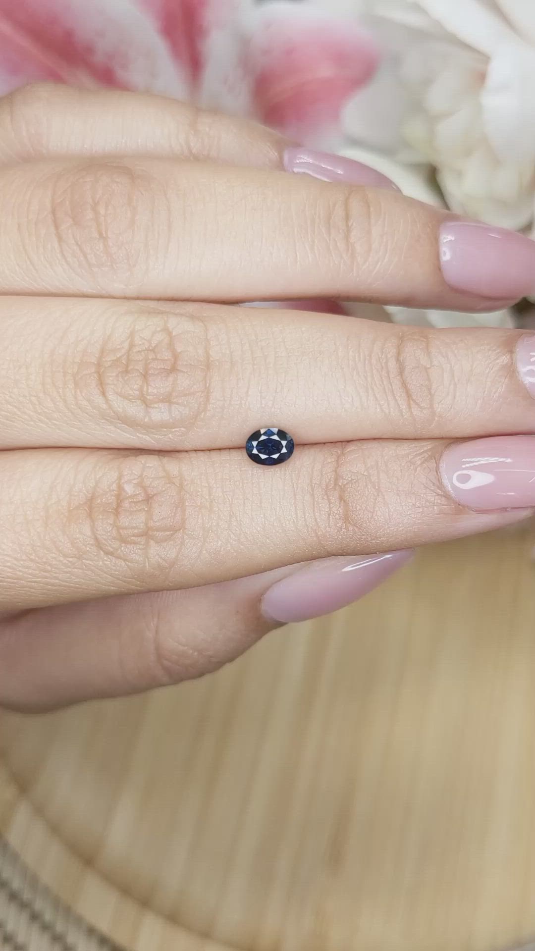 0.53 Ct. Blue Sapphire from Ceylon (Sri Lanka) Size Video