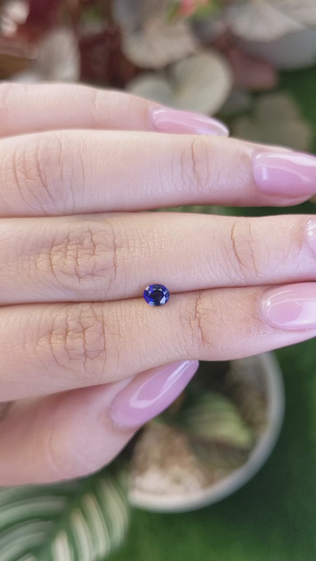 0.35 Ct. Blue Sapphire from Ceylon (Sri Lanka) Size Video