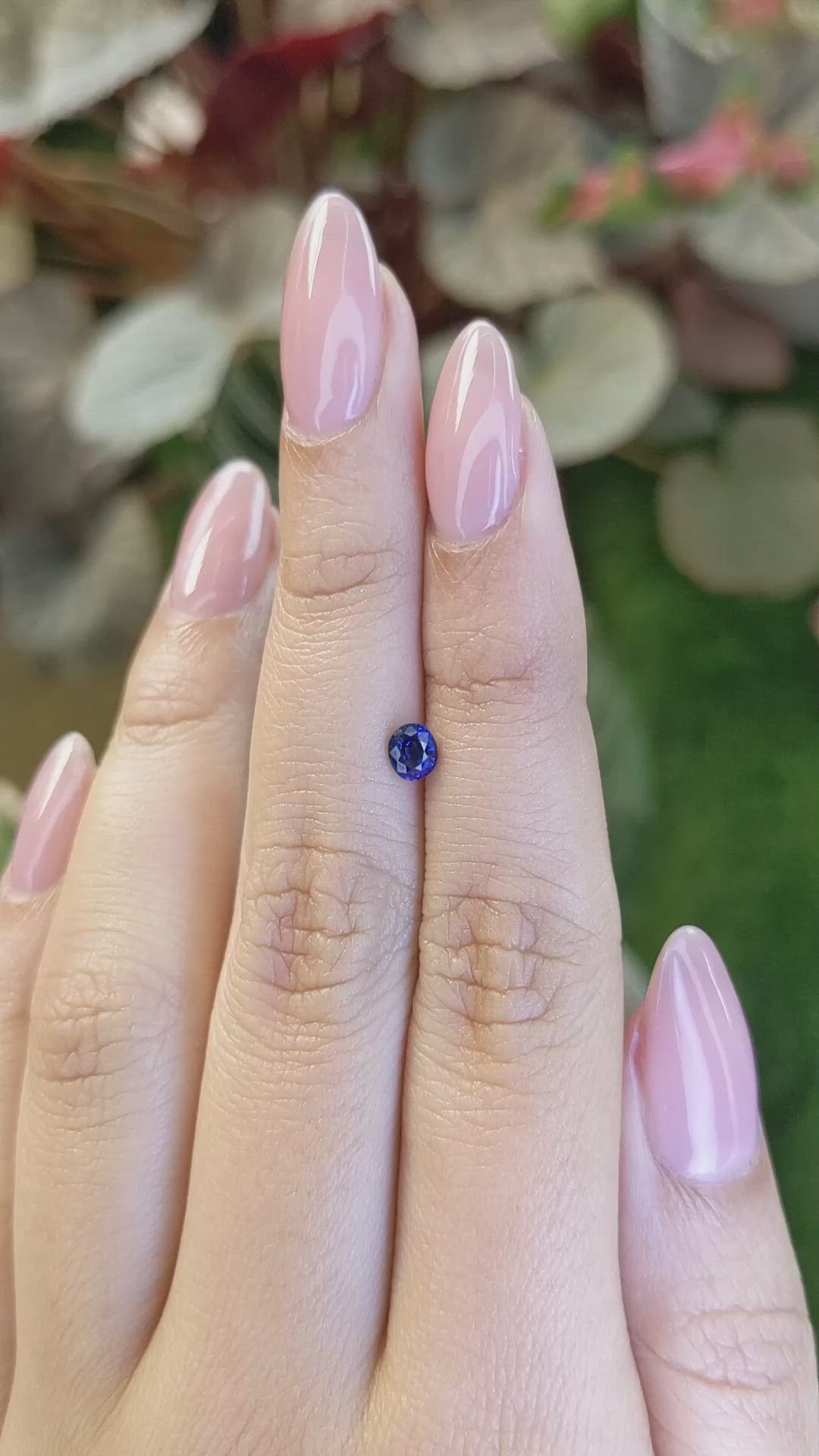 0.35 Ct. Blue Sapphire from Ceylon (Sri Lanka) Size Video
