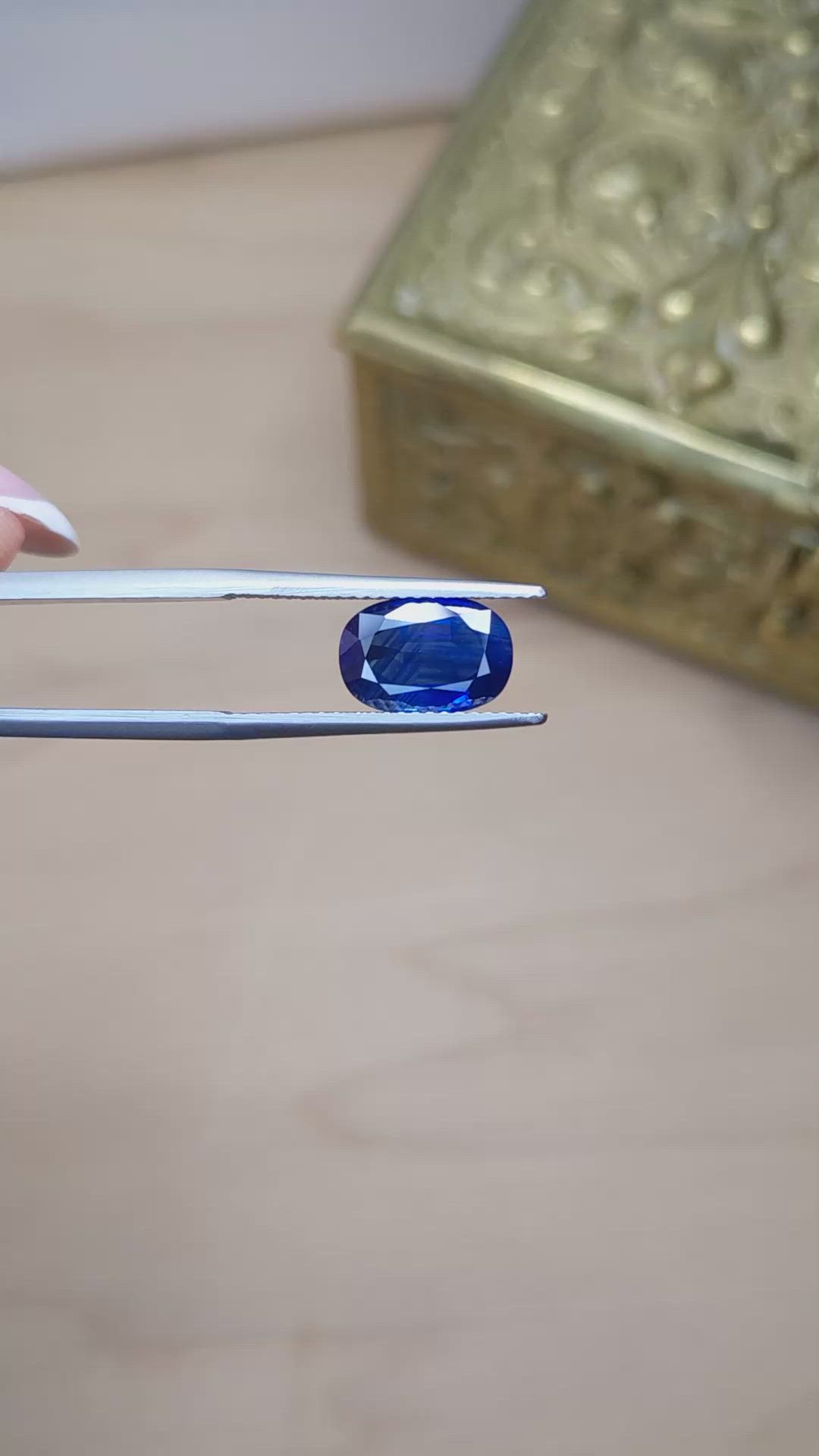 3.20 Ct. Blue Sapphire from Thailand Size Video