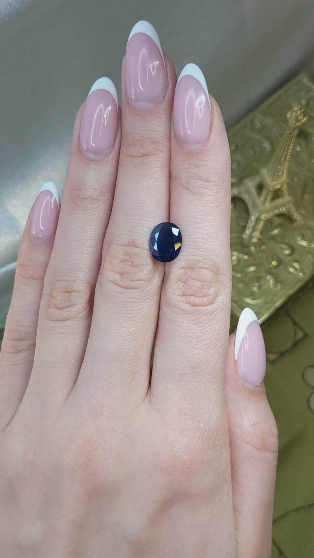 3.56 Ct. Blue Sapphire from Thailand Size Video