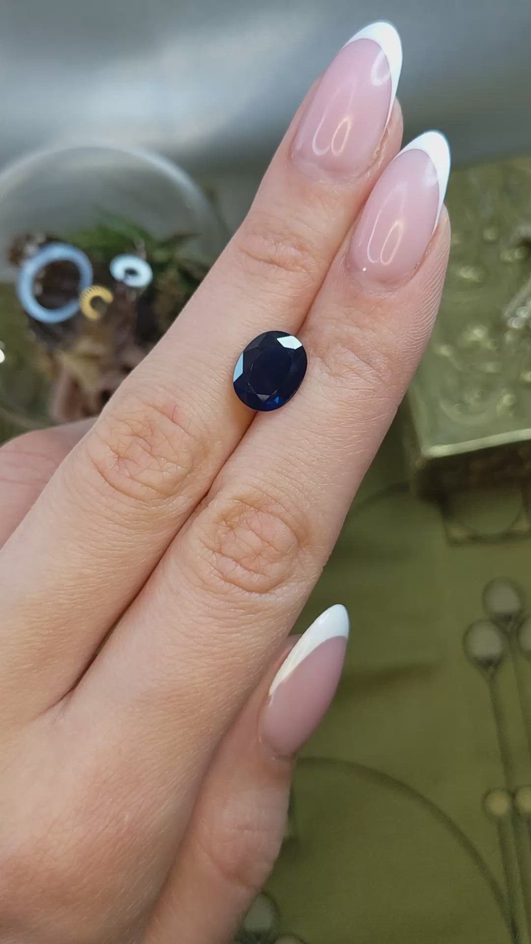 3.56 Ct. Blue Sapphire from Thailand Size Video