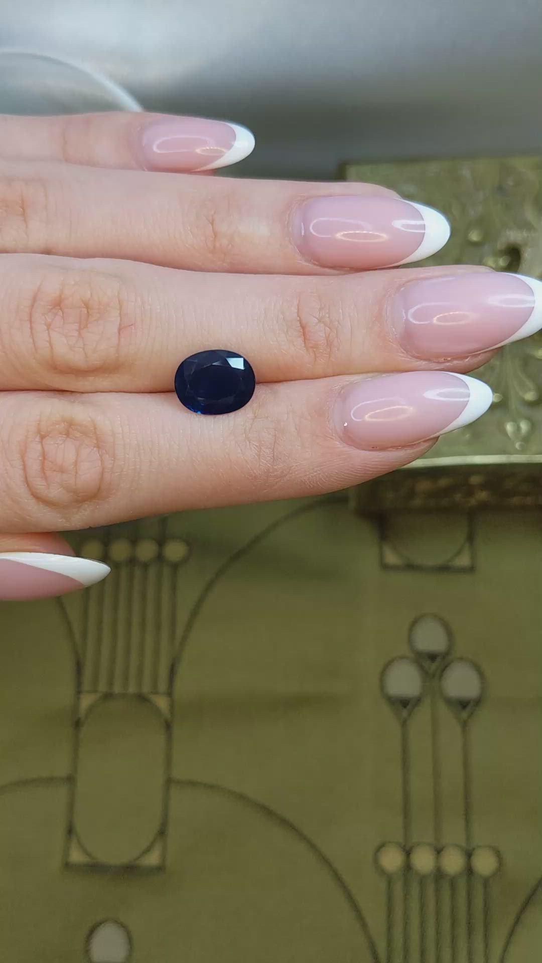 3.56 Ct. Blue Sapphire from Thailand Size Video