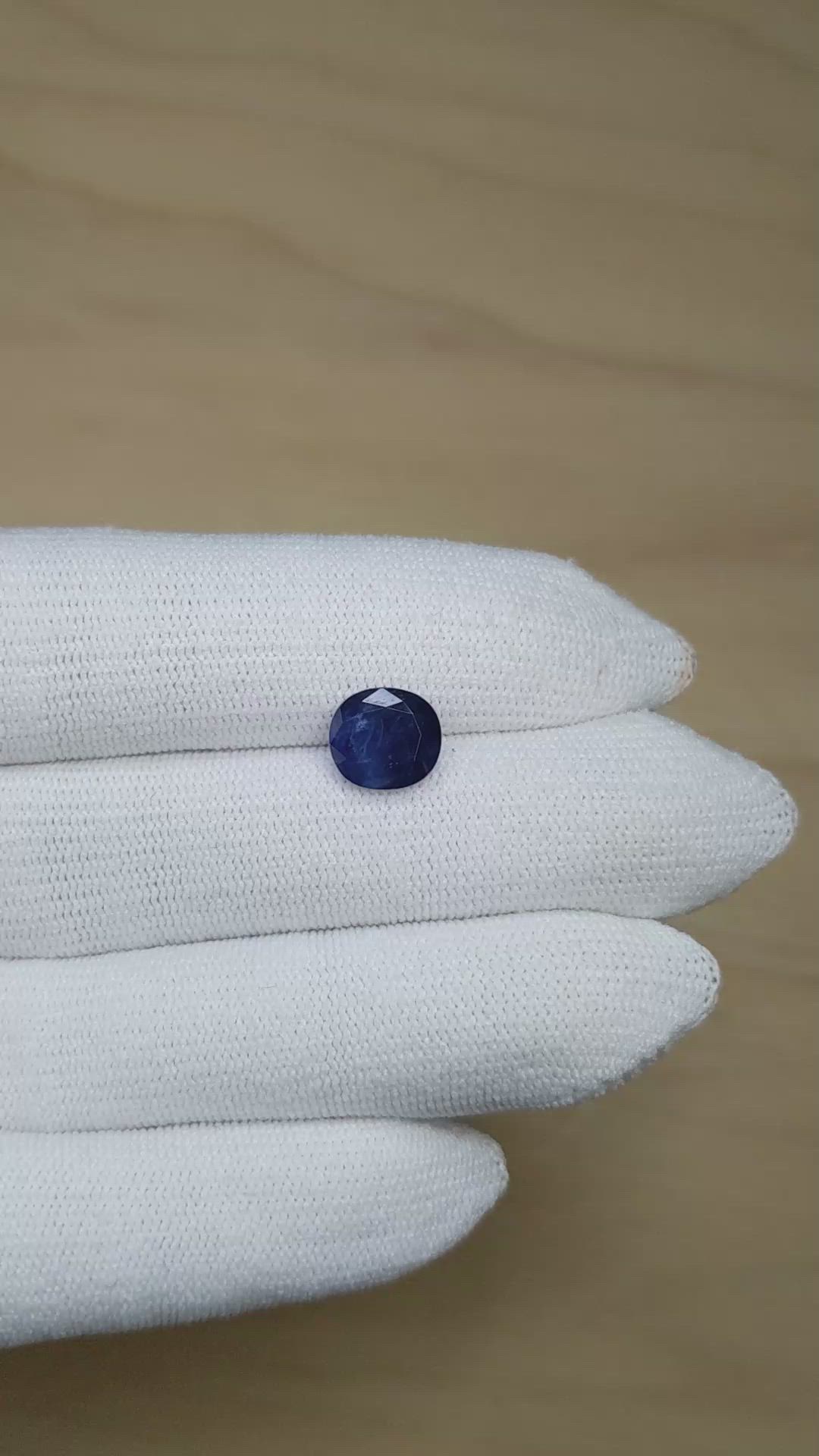 2.82 Ct. Blue Sapphire from Thailand Size Video