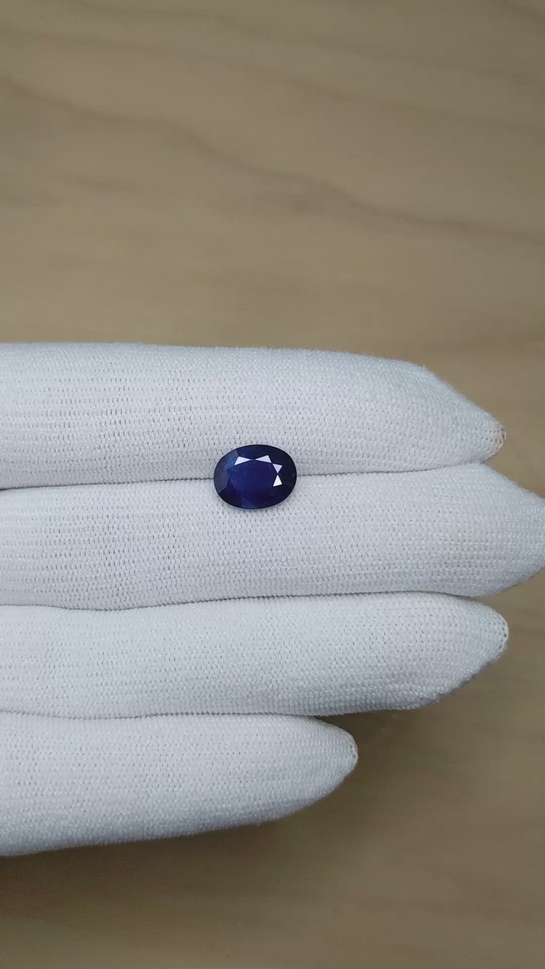 3.10 Ct. Blue Sapphire from Thailand Size Video