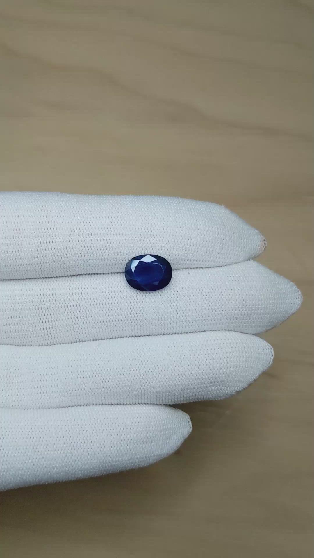 3.23 Ct. Blue Sapphire from Thailand Size Video