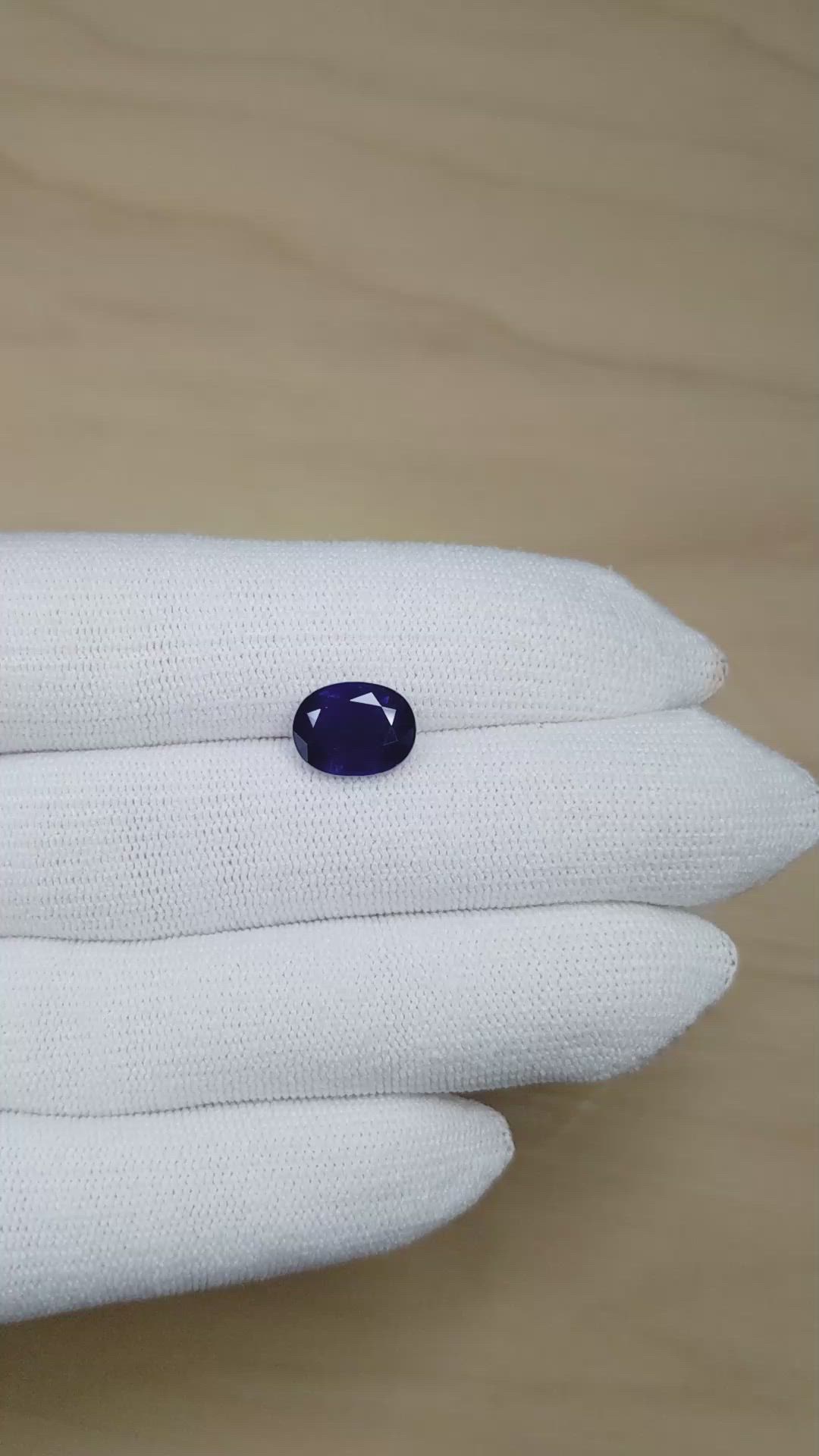 4.14 Ct. Blue Sapphire from Thailand Size Video