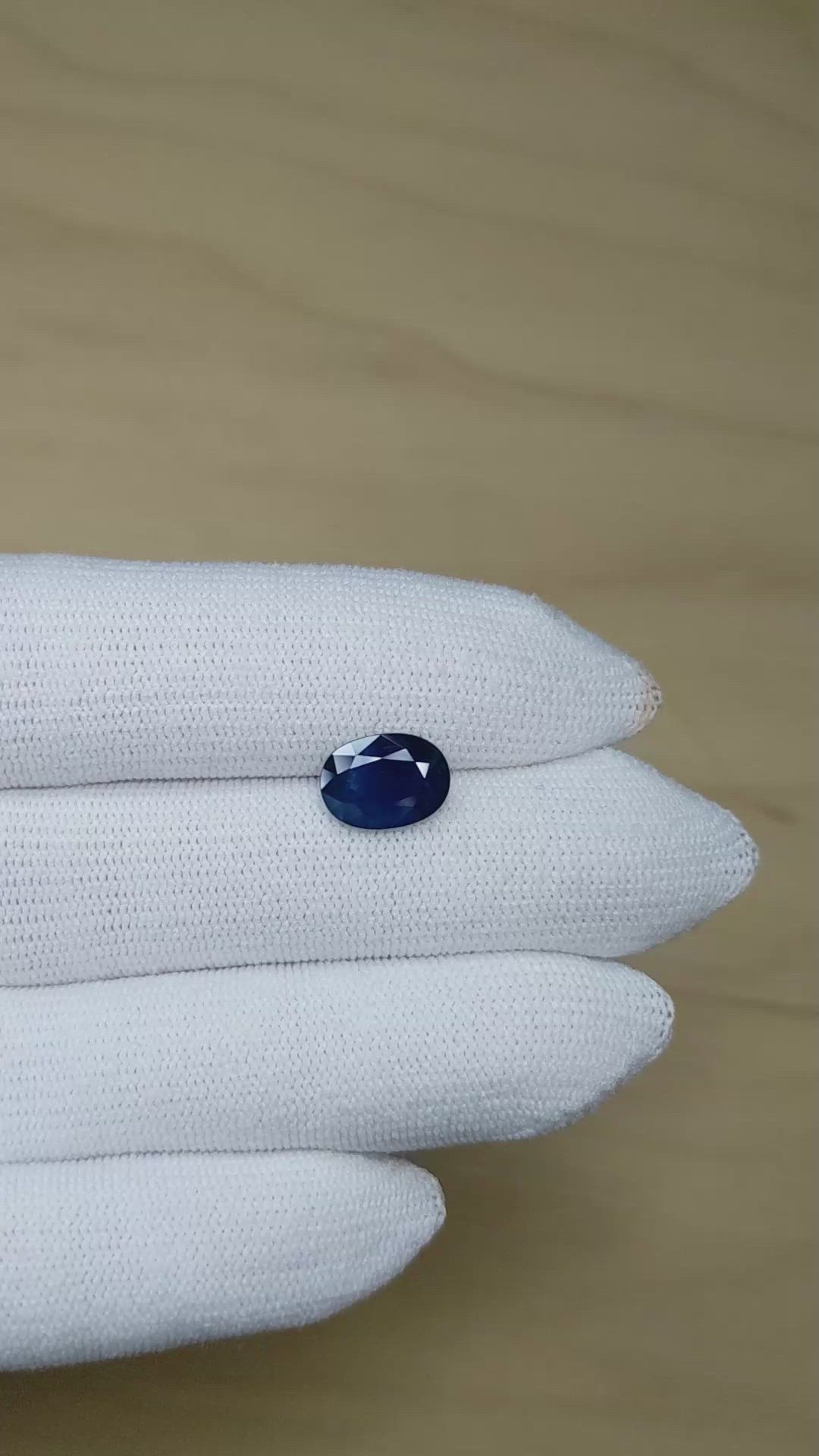 2.85 Ct. Blue Sapphire from Thailand Size Video