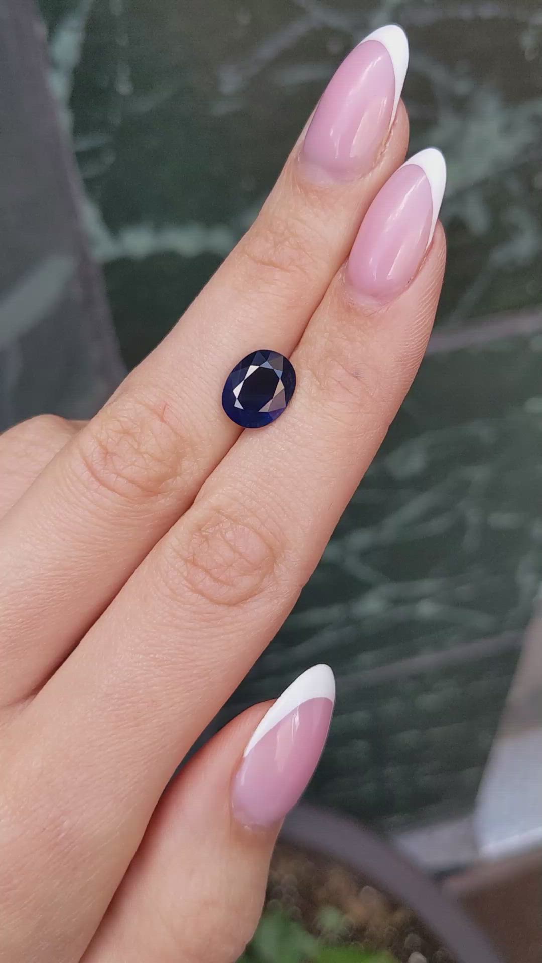 4.34 Ct. Blue Sapphire from Thailand Size Video