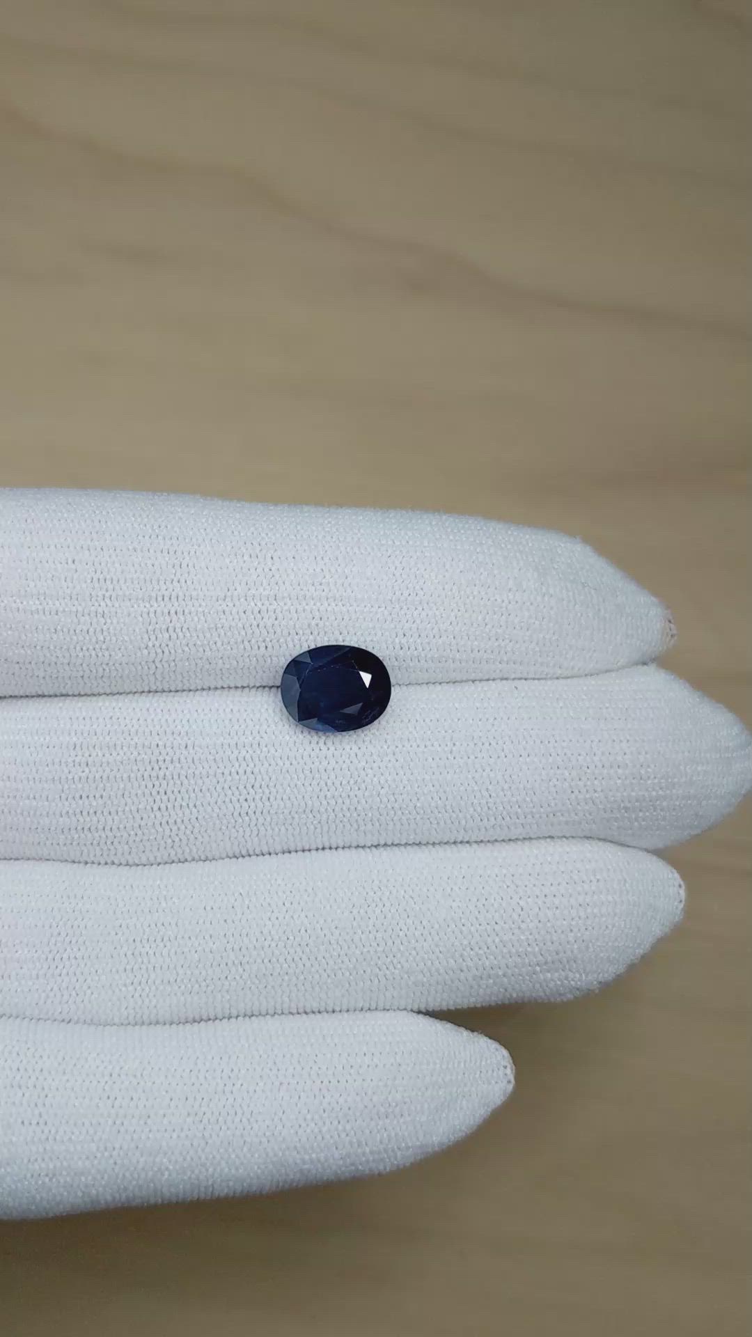 4.34 Ct. Blue Sapphire from Thailand Size Video