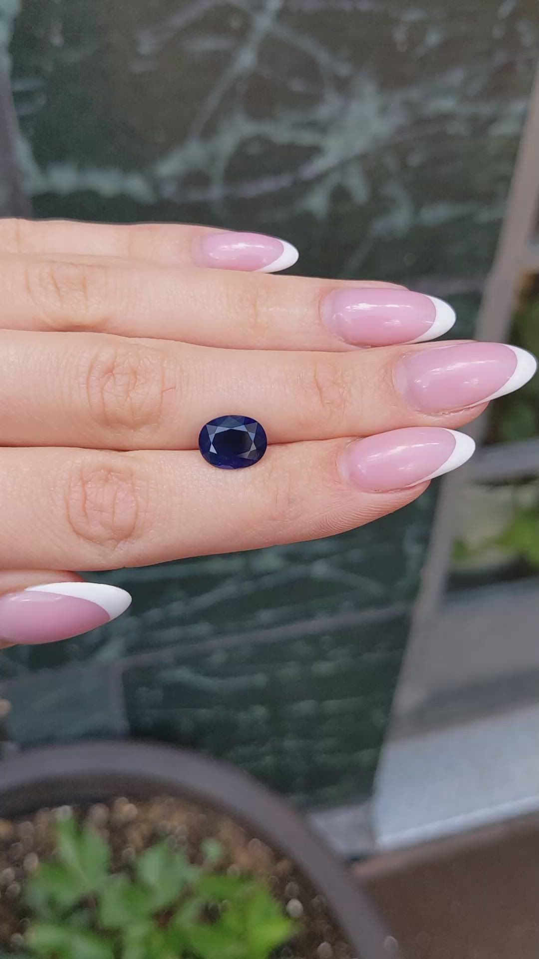4.34 Ct. Blue Sapphire from Thailand Size Video