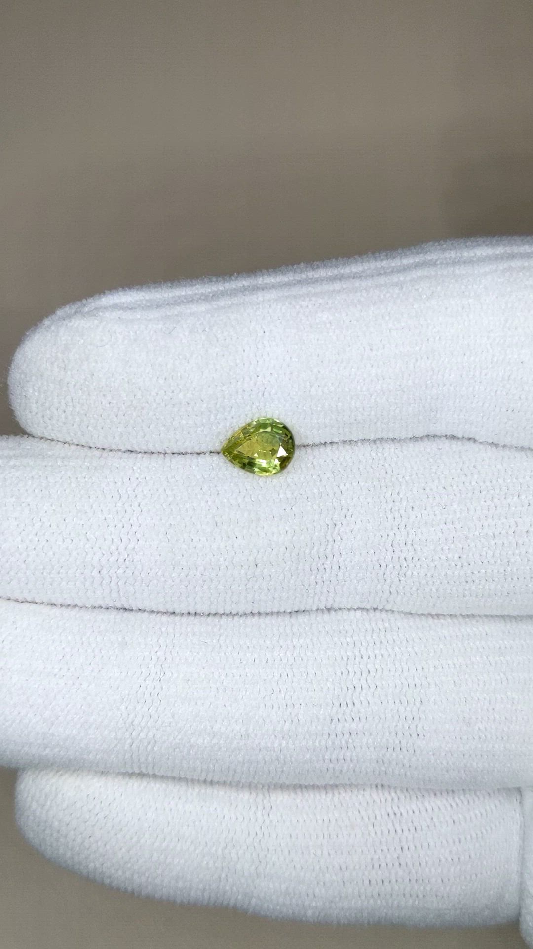 1.06 Ct. Greenish Yellow Sapphire from Madagascar Size Video
