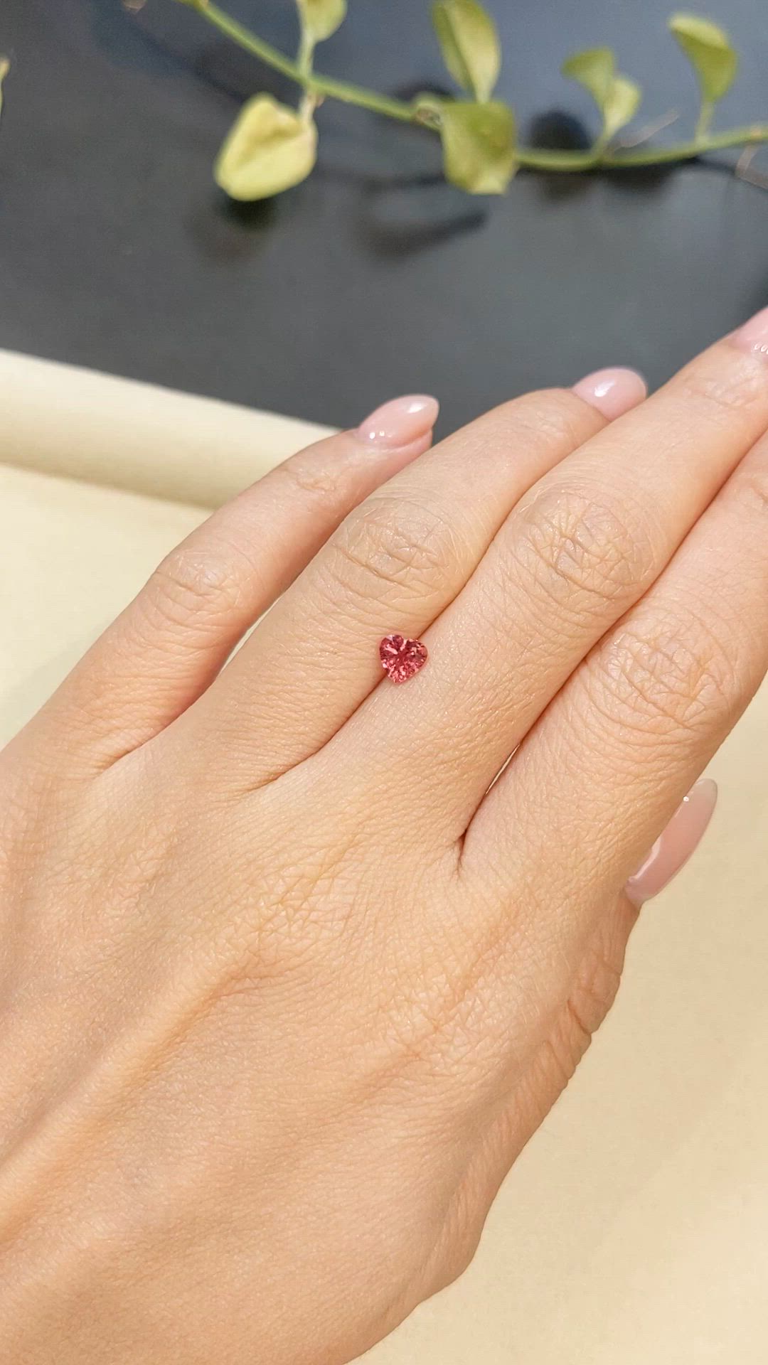 0.56 Ct. Reddish Pink Sapphire from Madagascar Size Video