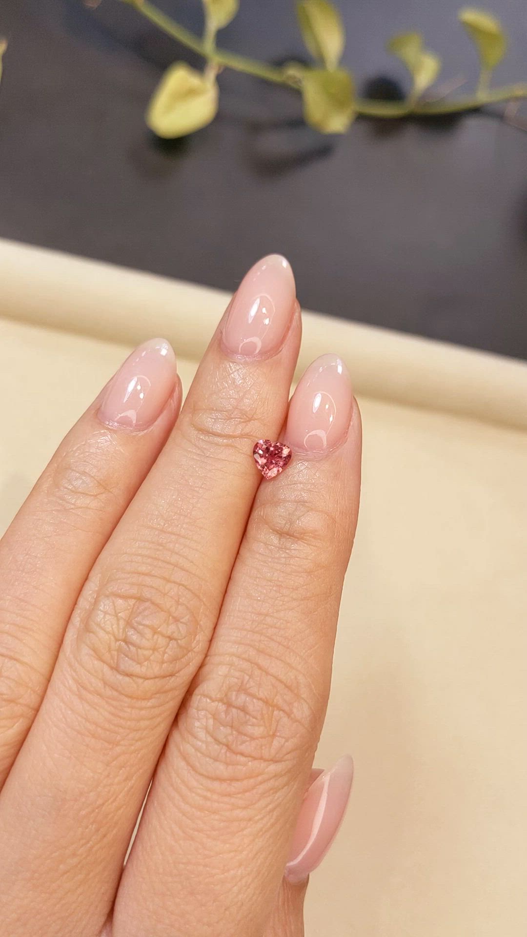 0.56 Ct. Reddish Pink Sapphire from Madagascar Size Video