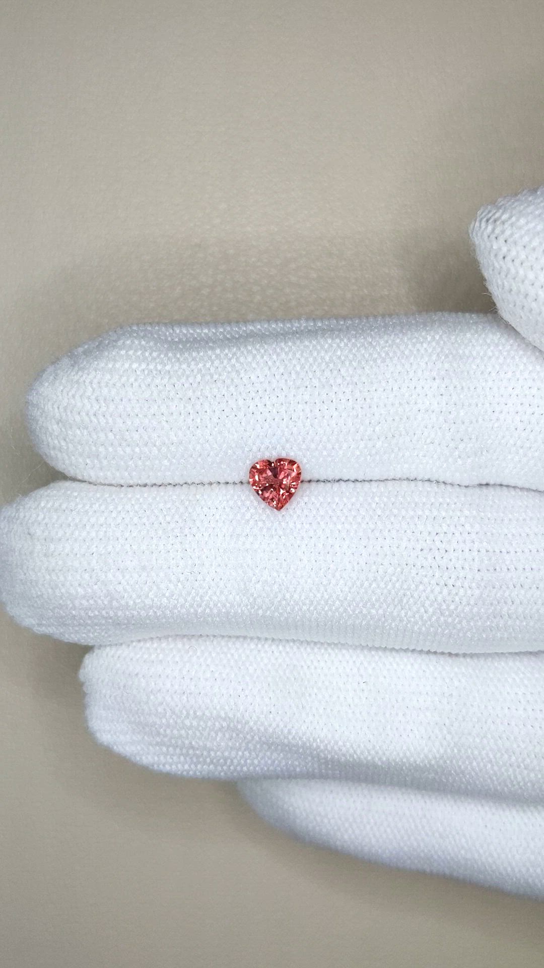 0.56 Ct. Reddish Pink Sapphire from Madagascar Size Video