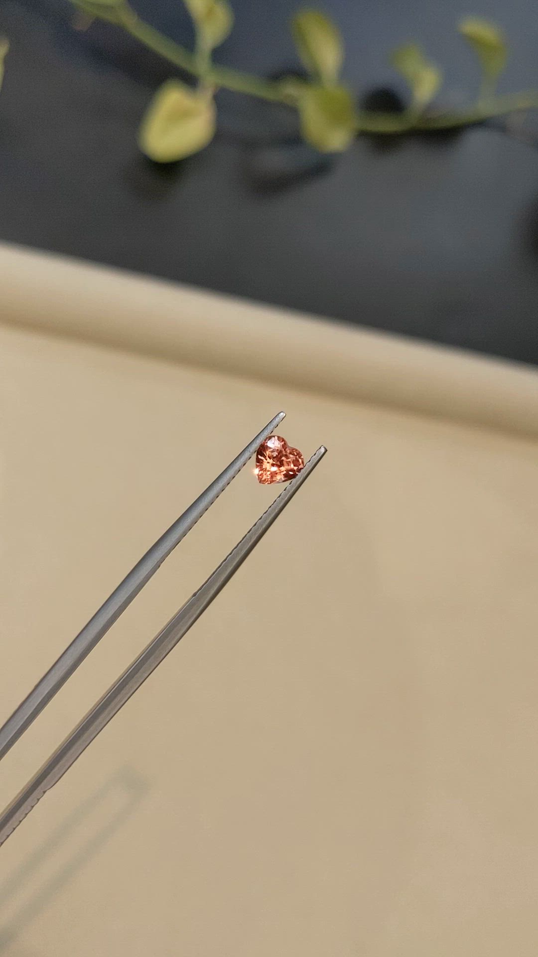 0.59 Ct. Orangish Brown Sapphire from Madagascar Size Video