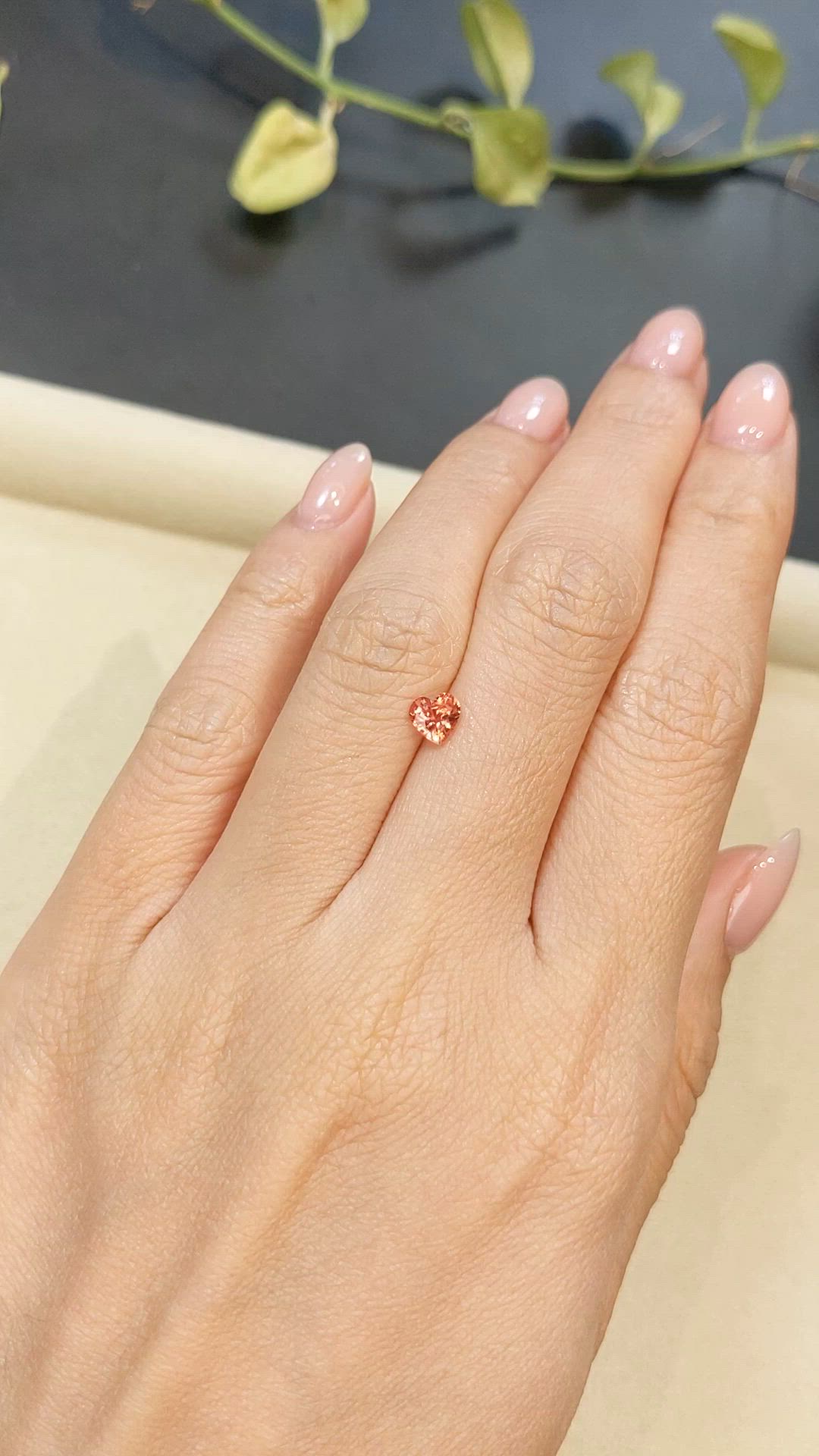 0.59 Ct. Orangish Brown Sapphire from Madagascar Size Video
