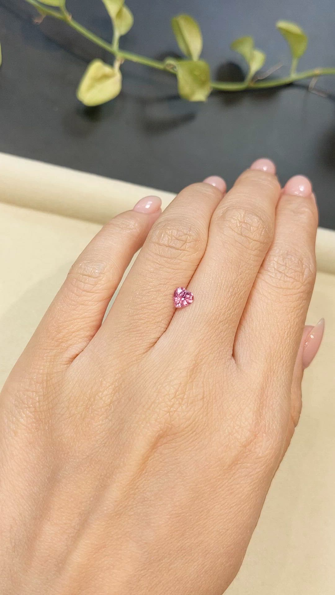 0.67 Ct. Purplish Pink Sapphire from Madagascar Size Video