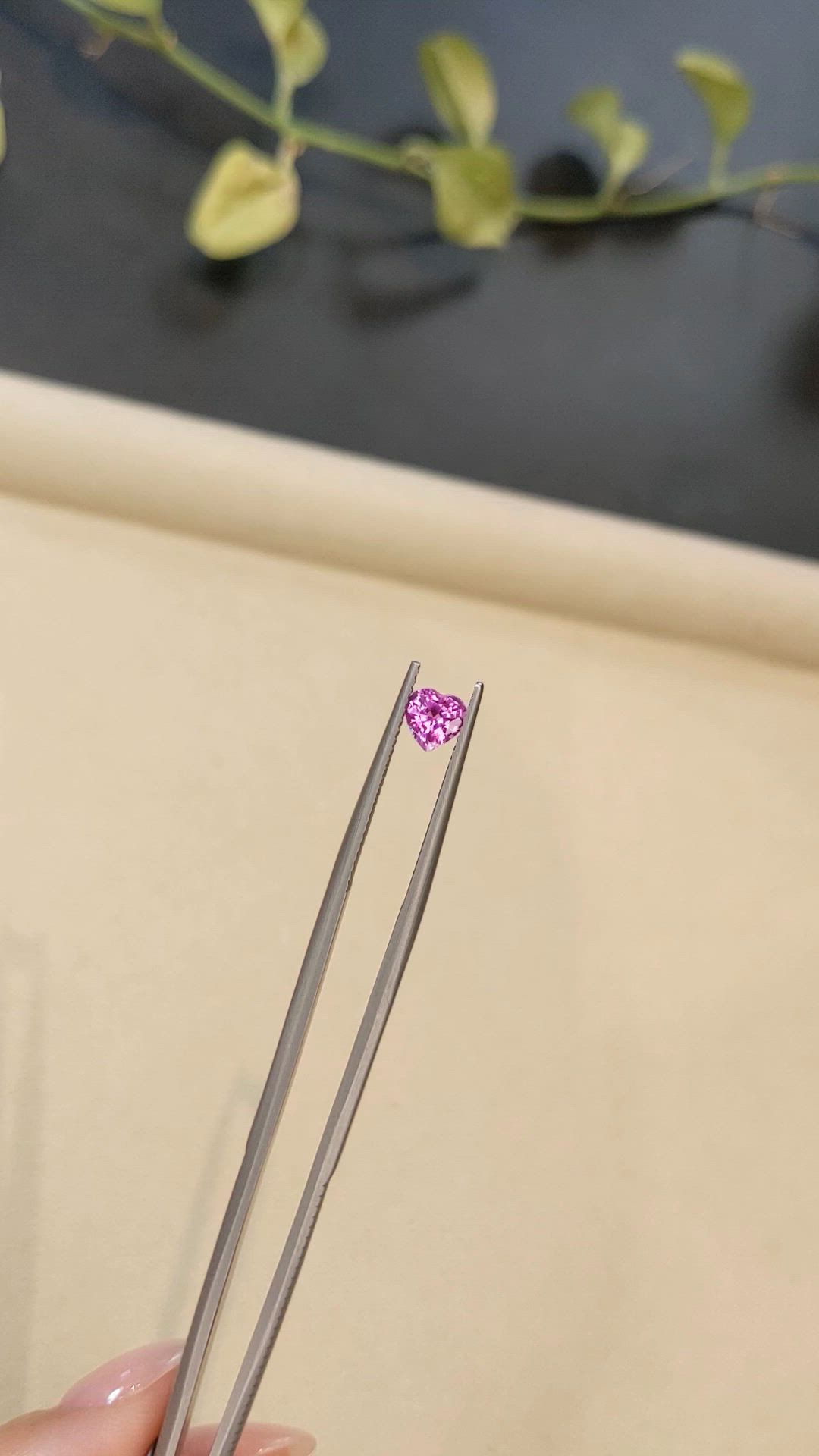 0.64 Ct. Pinkish Purple Sapphire from Madagascar Size Video