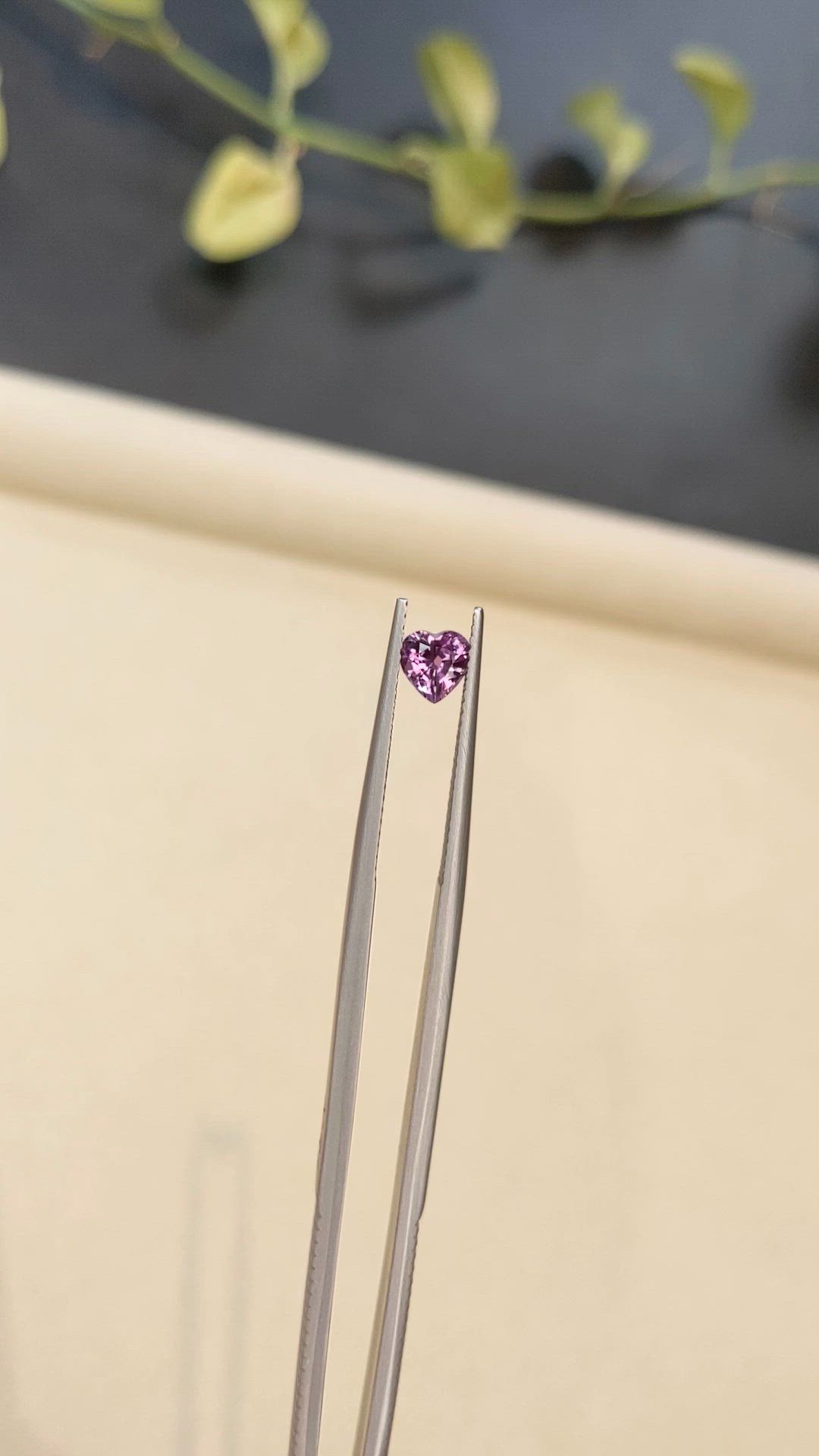 0.68 Ct. Pinkish Purple Sapphire from Madagascar Size Video