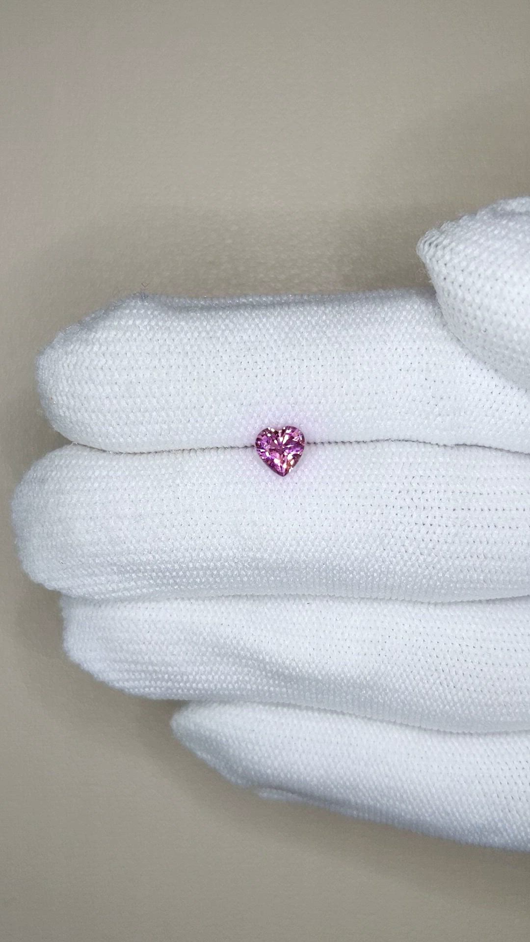 0.68 Ct. Pinkish Purple Sapphire from Madagascar Size Video