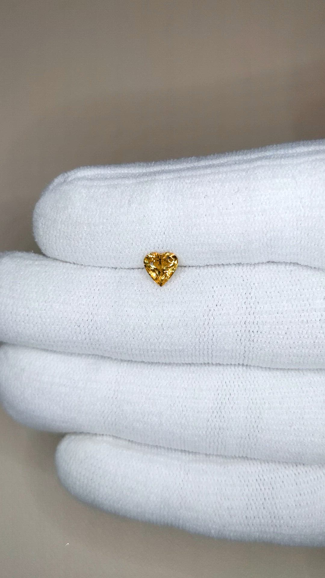 0.76 Ct. Yellow Sapphire from Madagascar Size Video