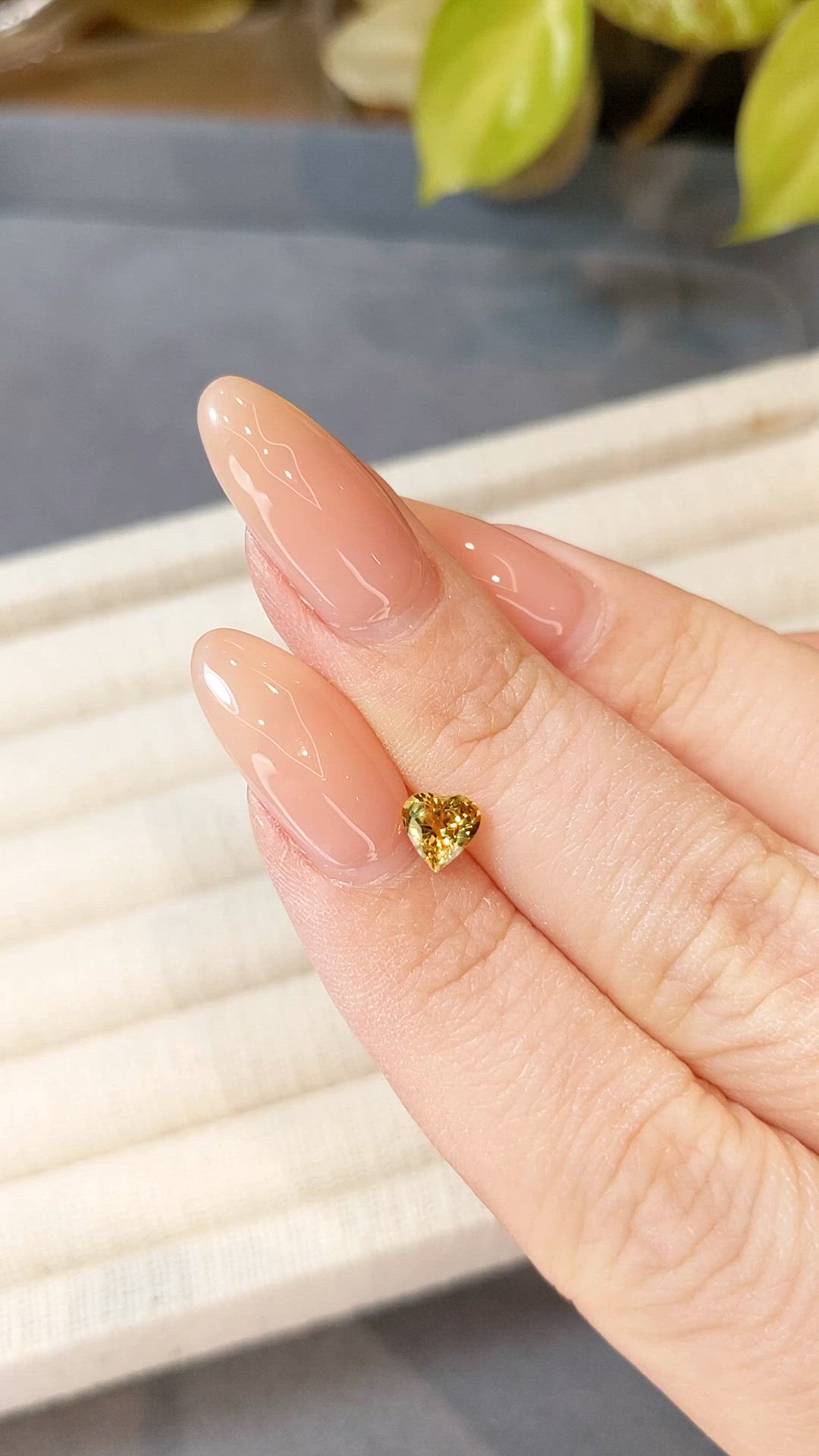 0.76 Ct. Yellow Sapphire from Madagascar Size Video