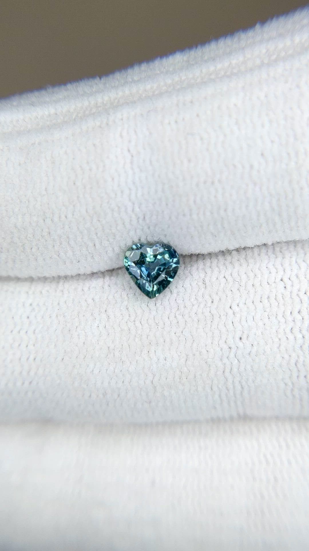 0.60 Ct. Bluish Green Sapphire from Madagascar Size Video