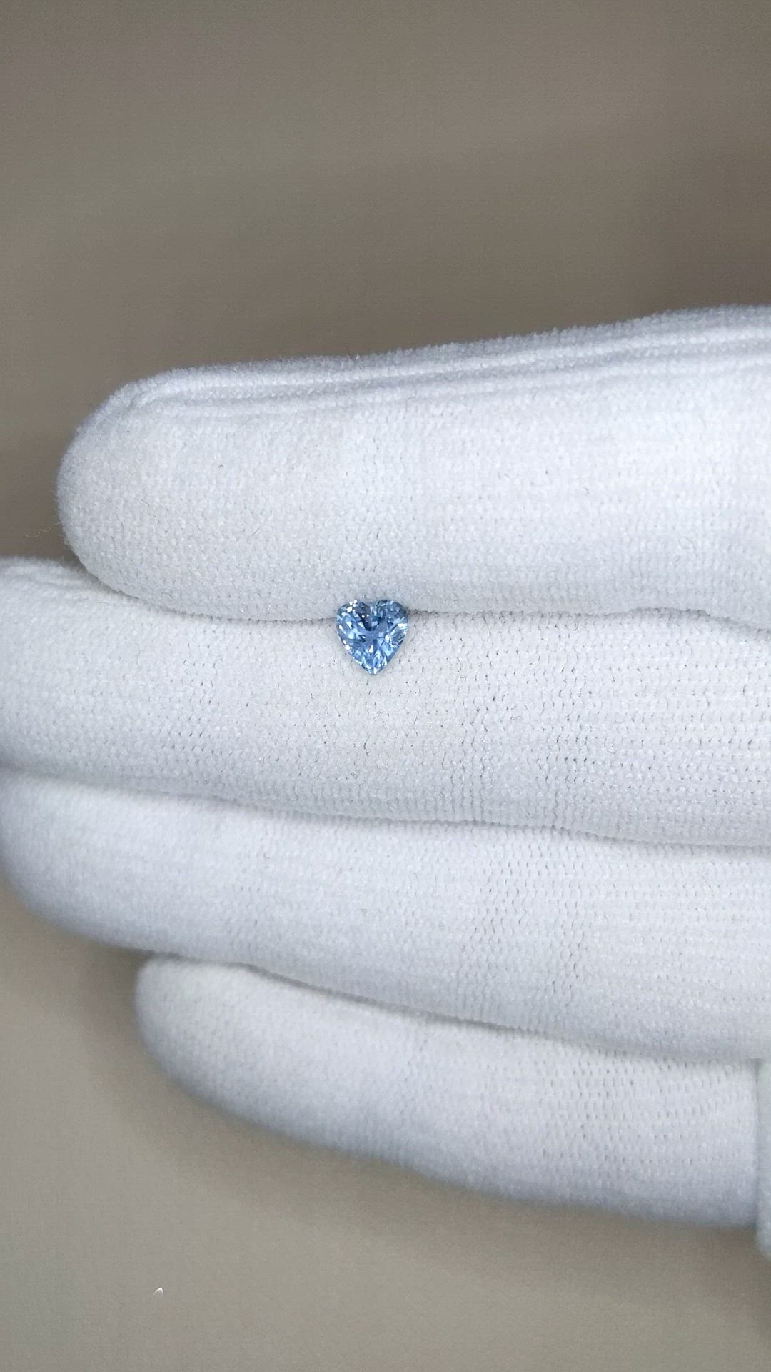 0.54 Ct. Greyish Blue Sapphire from Madagascar Size Video
