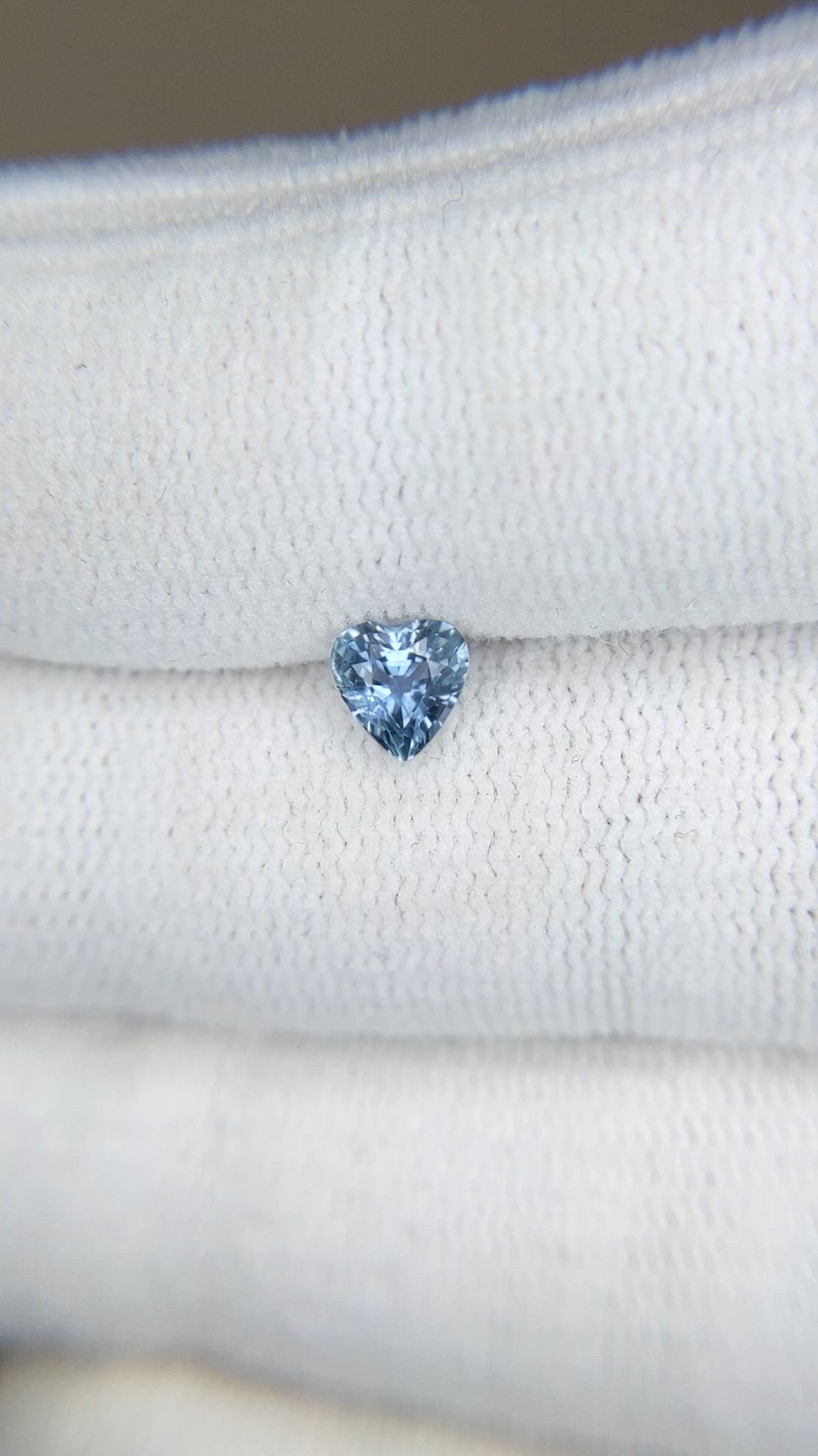 0.54 Ct. Greyish Blue Sapphire from Madagascar Size Video