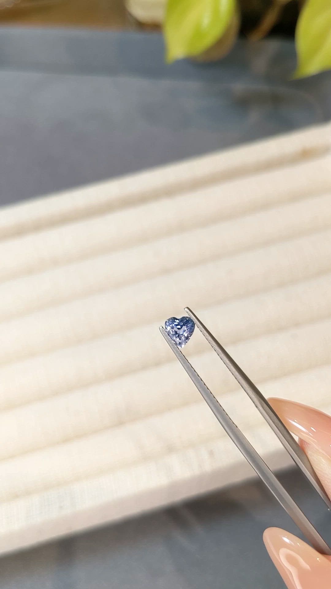 0.54 Ct. Greyish Blue Sapphire from Madagascar Size Video