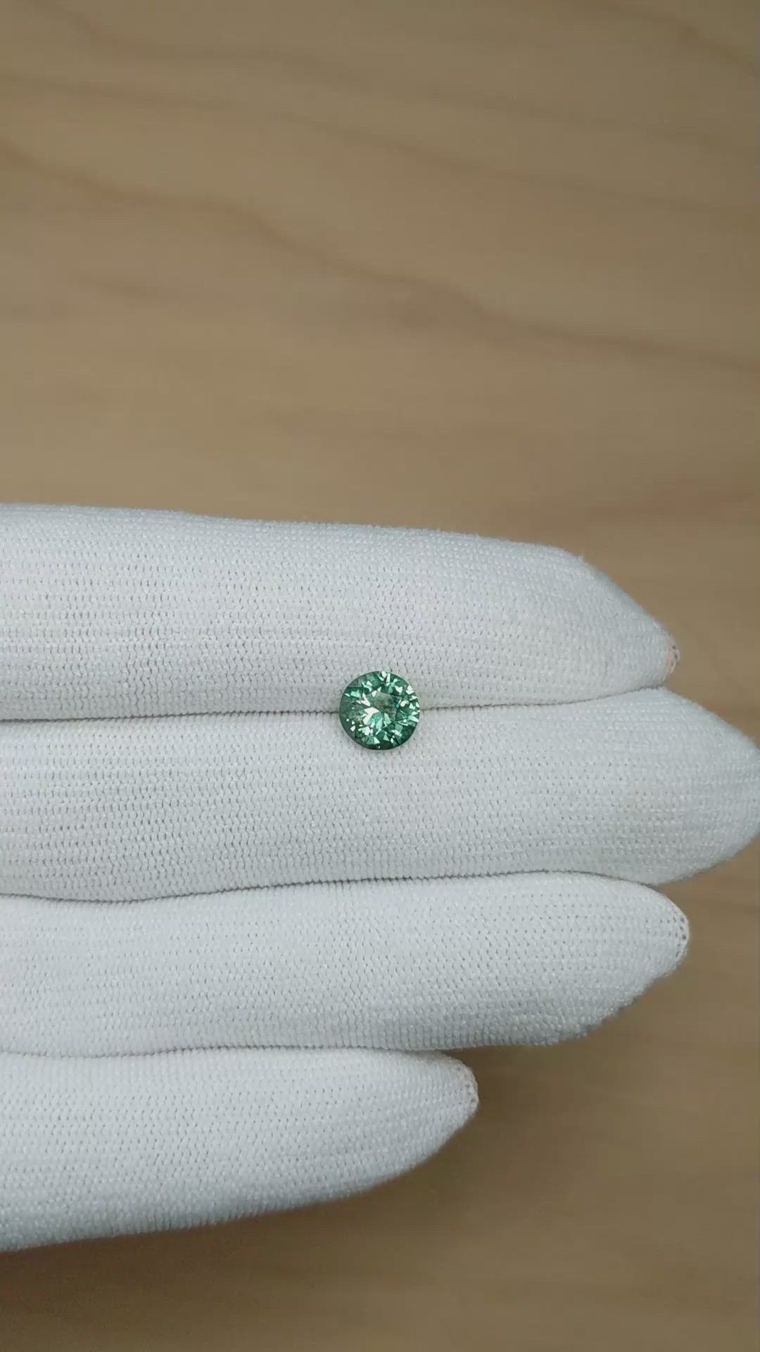 1.99 Ct. Bluish Green Sapphire from Montana Size Video