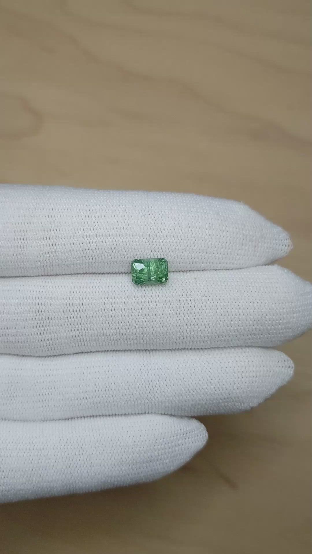 2.43 Ct. Green Sapphire from Montana Size Video