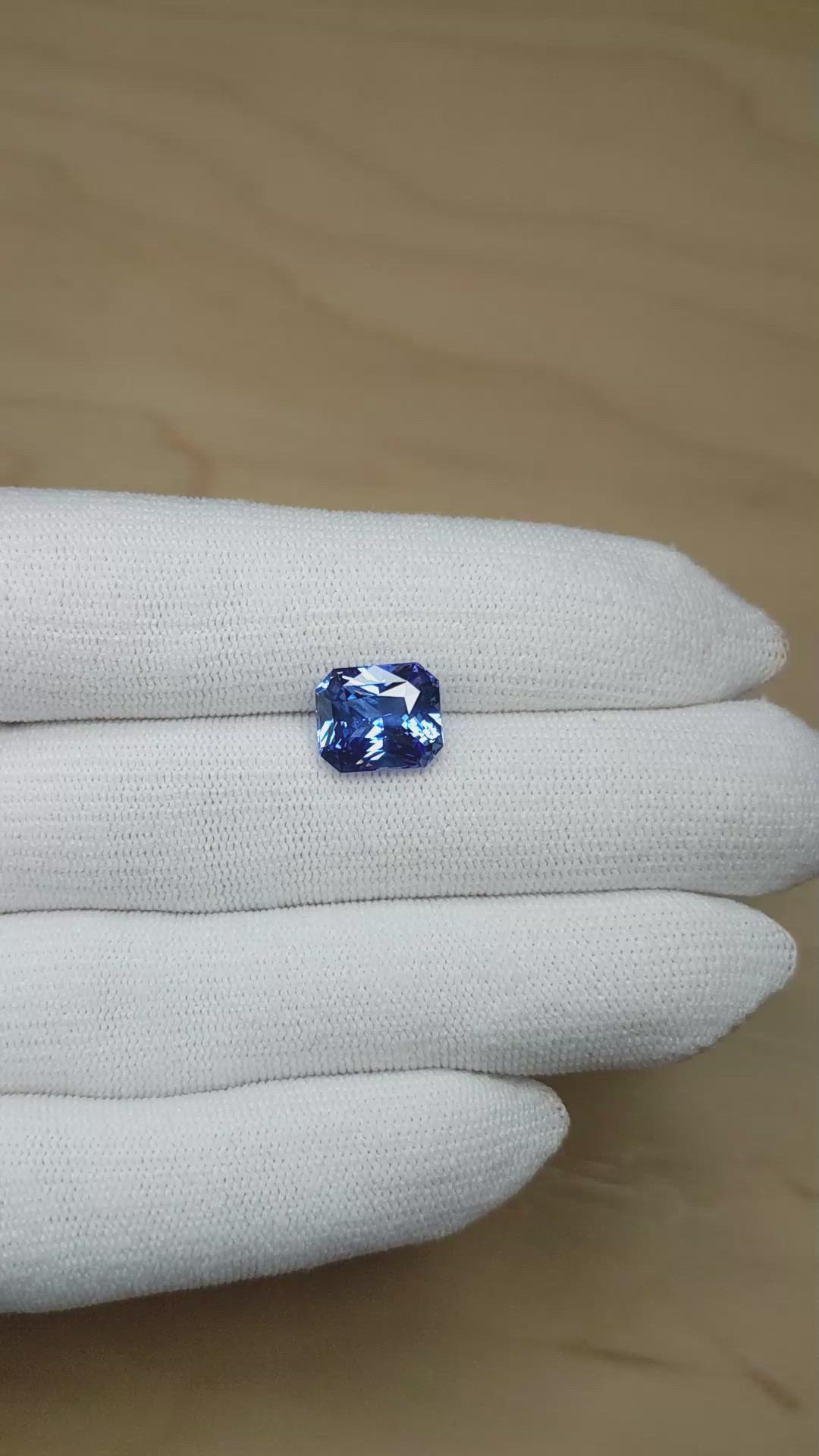 6.05 Ct. Blue Sapphire from Ceylon (Sri Lanka) Size Video