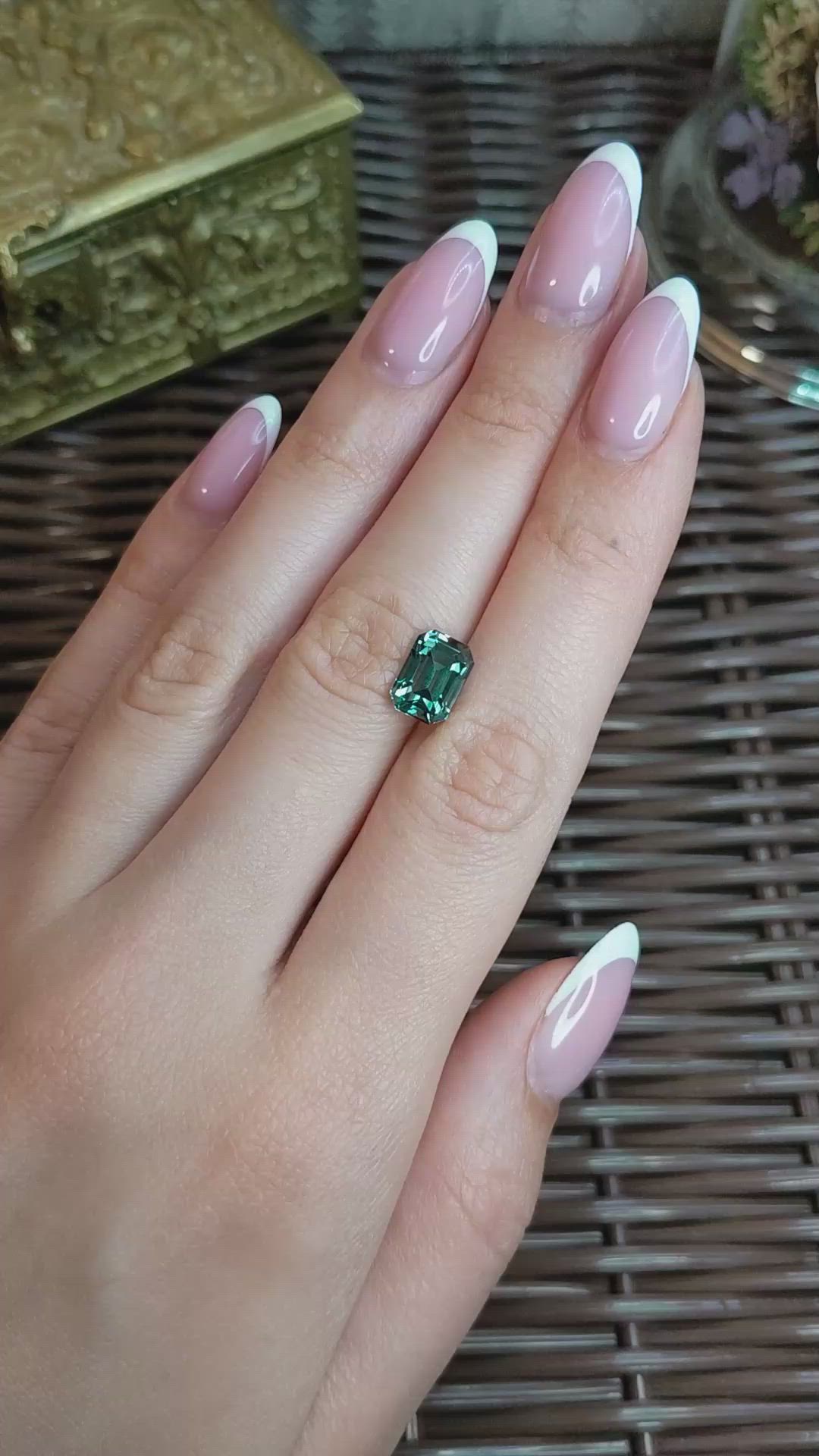 4.05 Ct. Bluish Green Sapphire from Madagascar Size Video